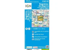 Carte IGN Cartes^Bagnères-de-Bigorre 1747ET