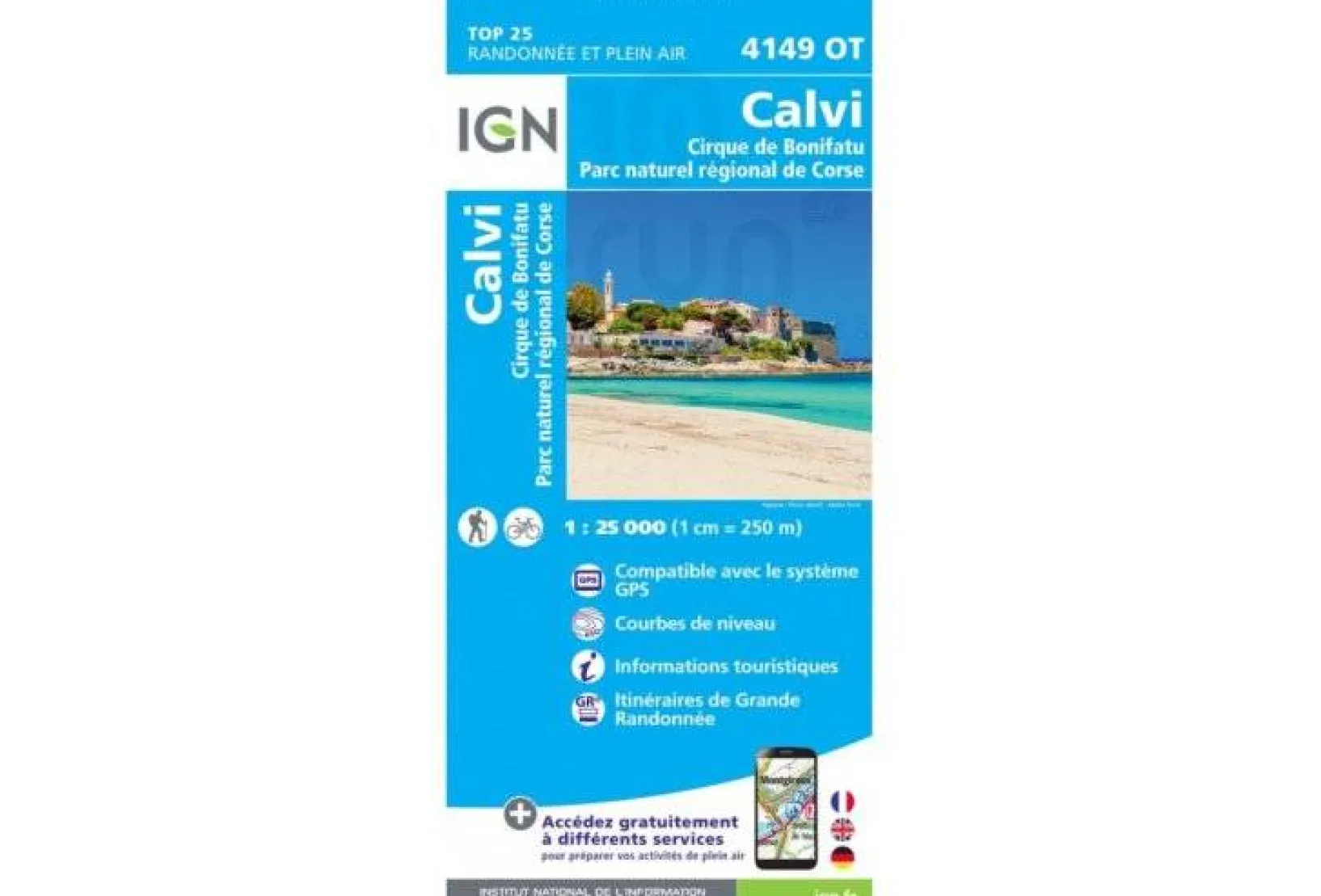 Carte IGN Cartes^Calvi 4149OT