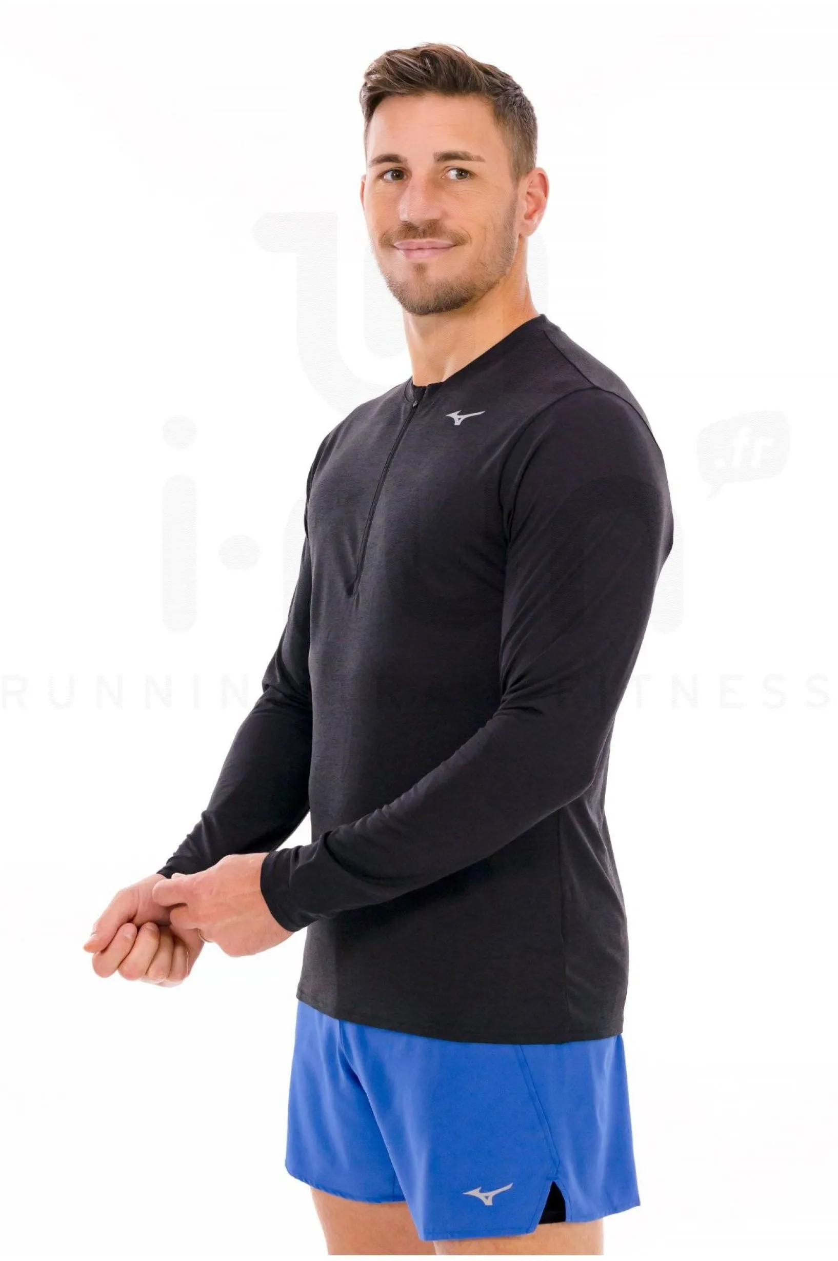 Homme Mizuno Manches Longues^Core Impulse Half Zip