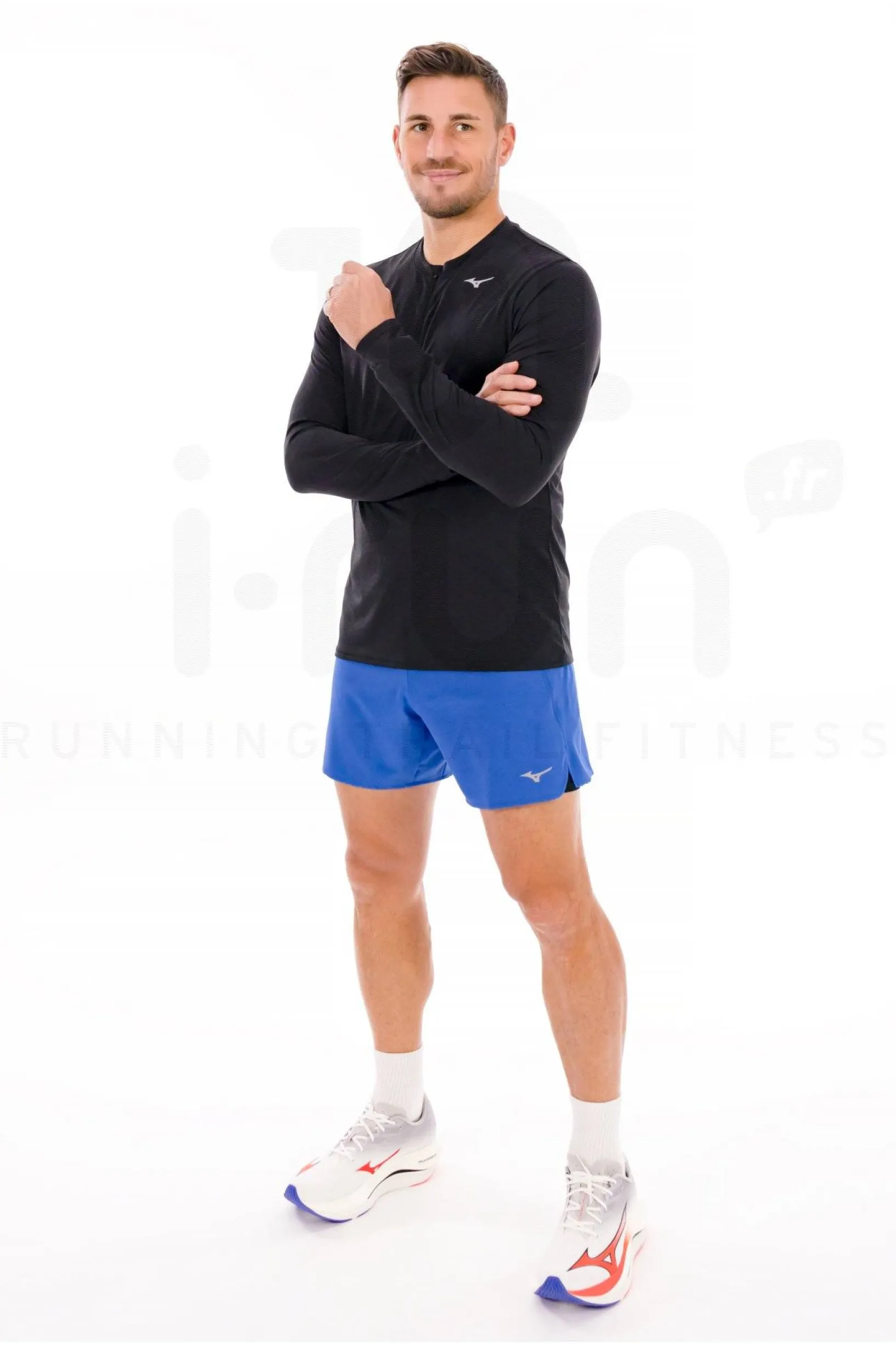 Homme Mizuno Manches Longues^Core Impulse Half Zip