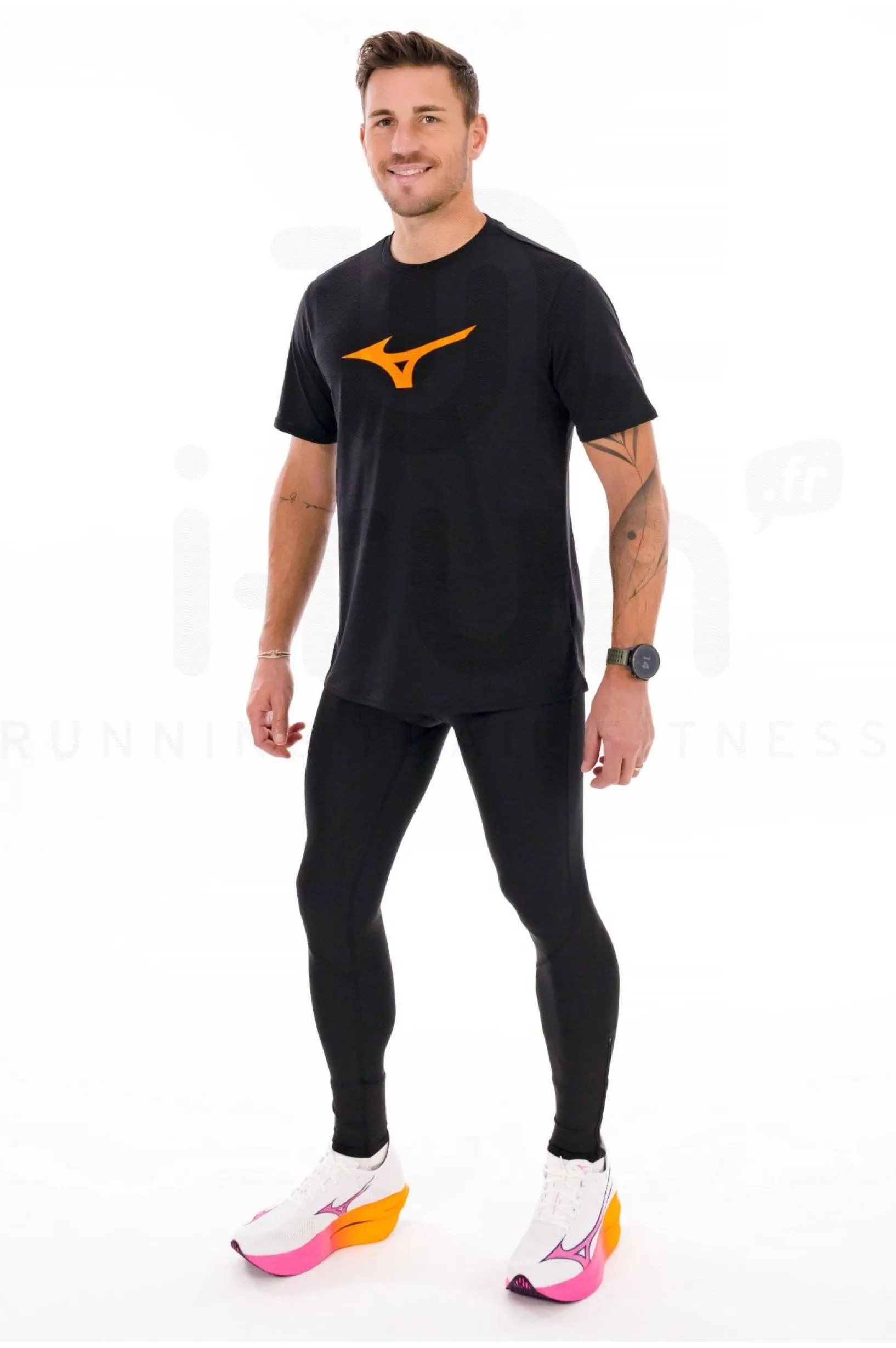 Homme Mizuno Manches Courtes^Core Runbird