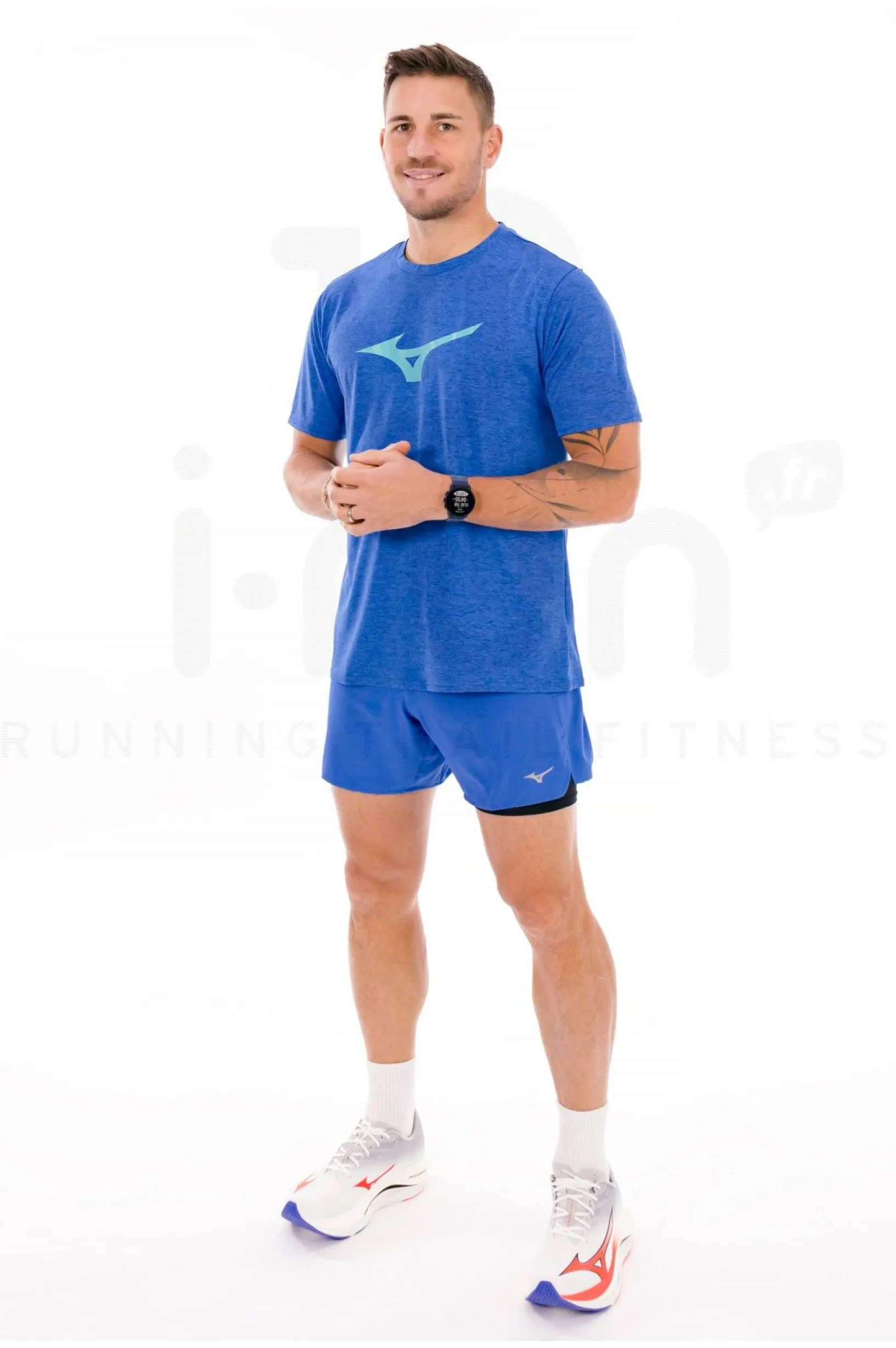 Homme Mizuno Manches Courtes^Core Runbird