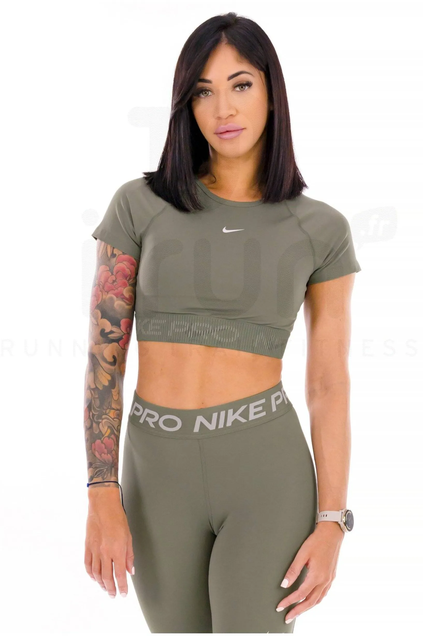Femme Nike Manches Courtes^Crop Pro GX femme