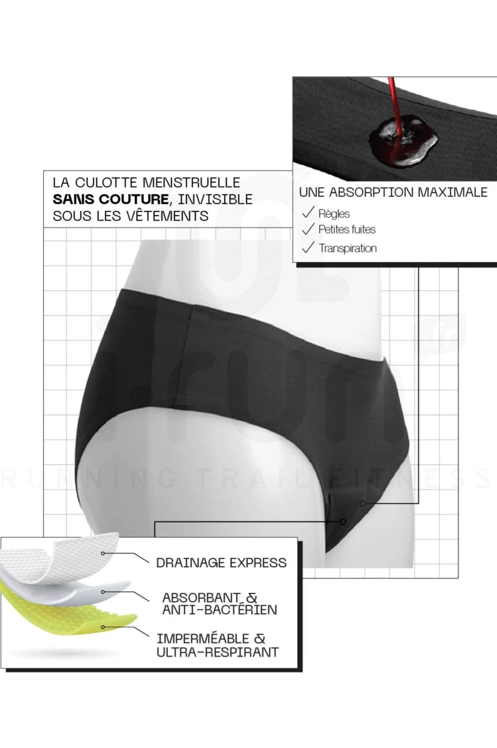 Femme Smoon Sous-Vêtements^Culotte menstruelle - Flux moyen femme