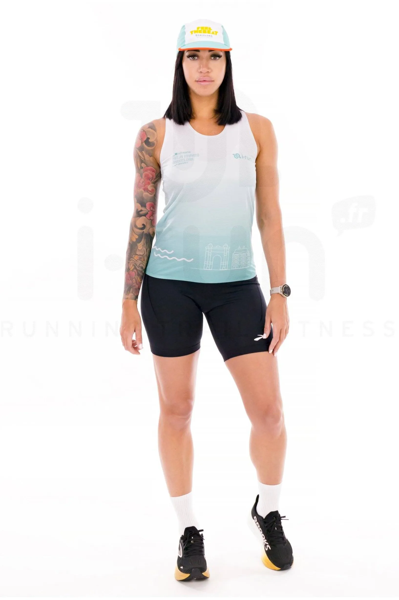 Femme i-run.fr Débardeurs^Débardeur Semi de Barcelone femme