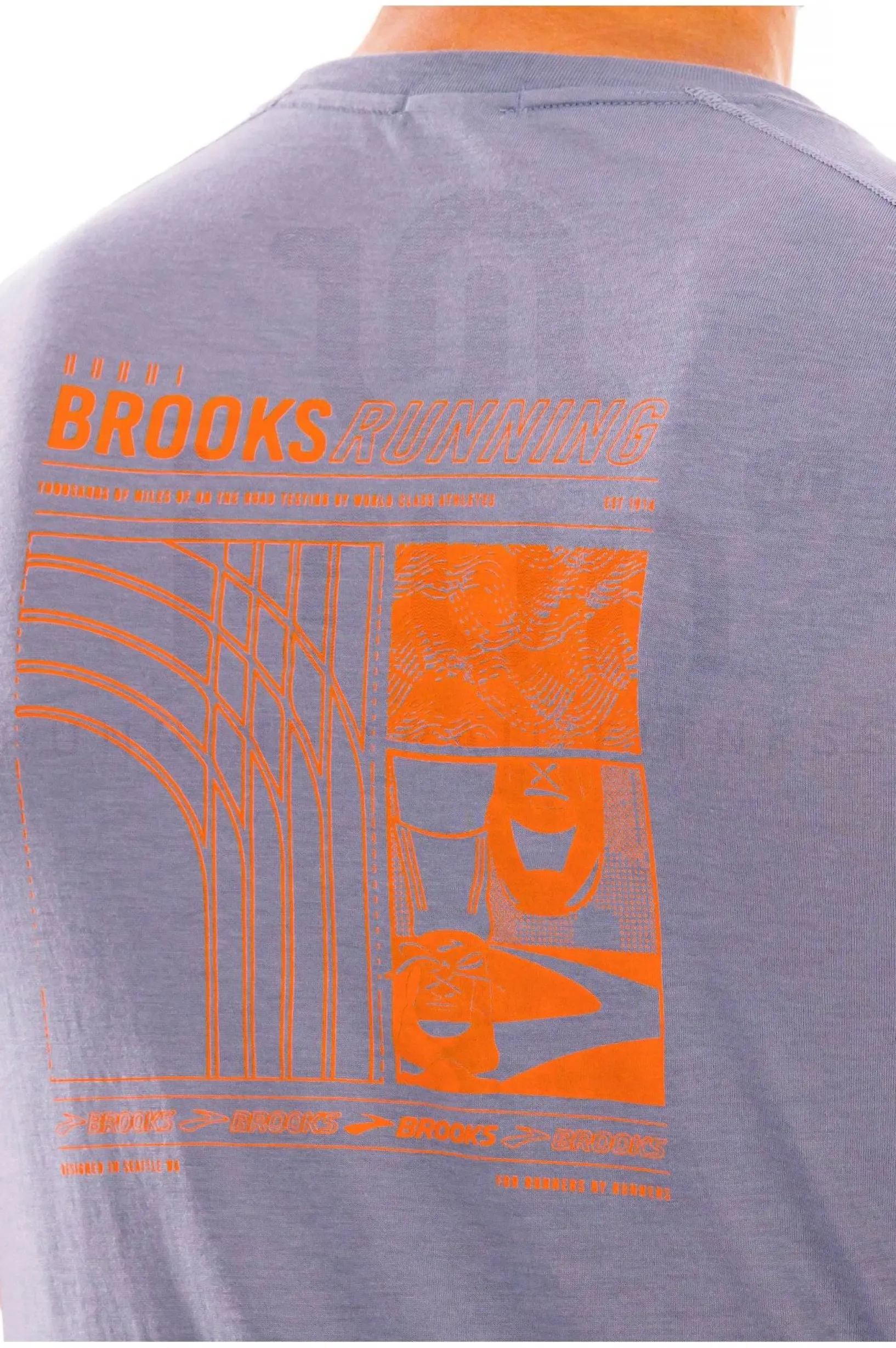 Homme Brooks Manches Courtes^Distance 3.0