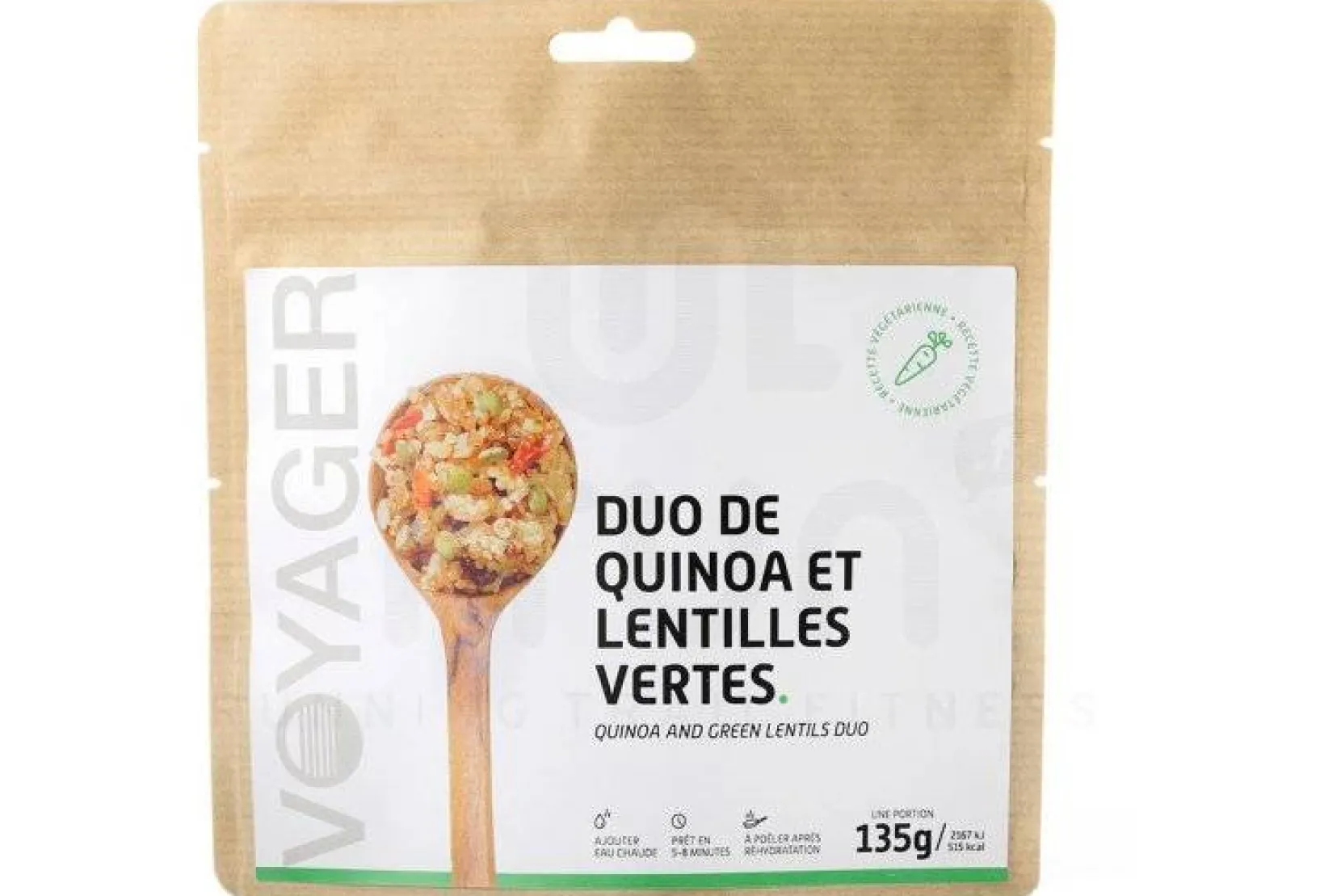 Voyager Repas Lyophilisés^Duo de quinoa et lentilles vertes