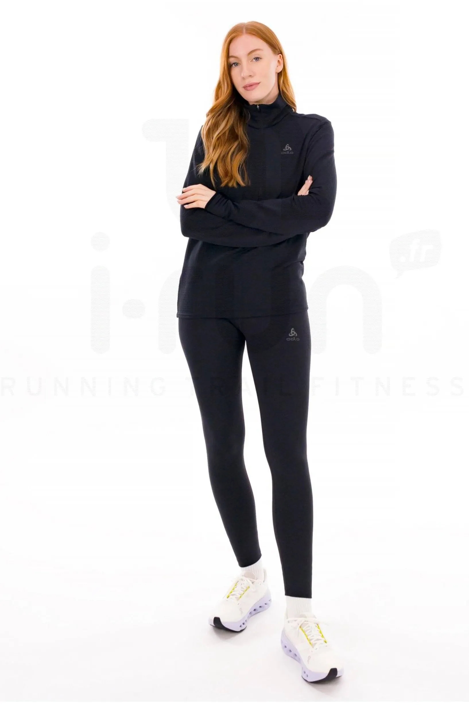 Femme Odlo Manches Longues^Essential Thermal 1/2 Zip femme