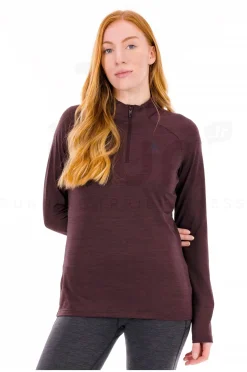 Femme Odlo Manches Longues^Essentials Ceramiwarm 1/2 Zip femme