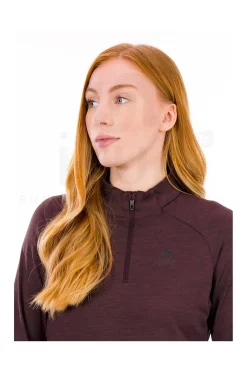 Femme Odlo Manches Longues^Essentials Ceramiwarm 1/2 Zip femme