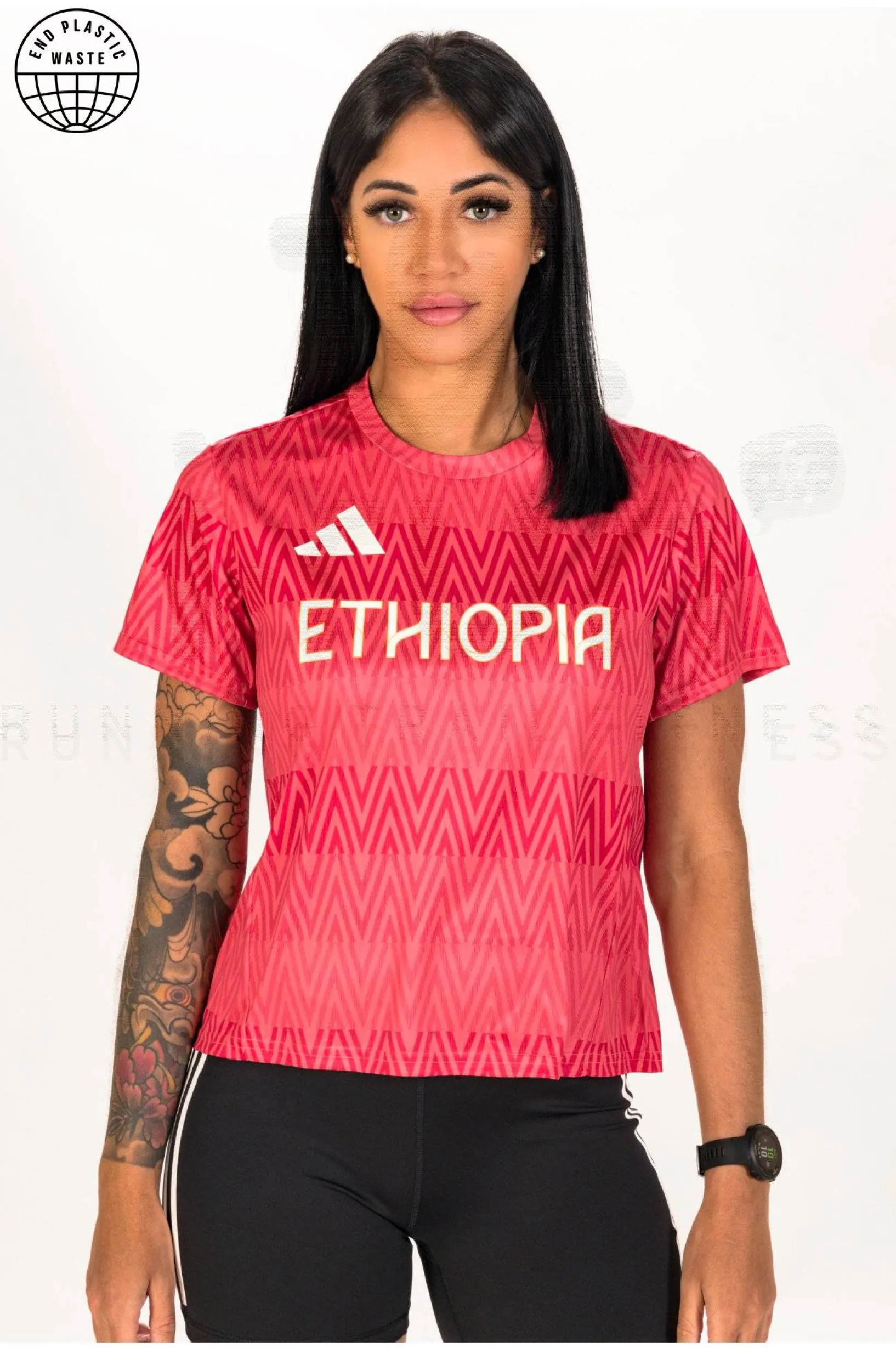 Femme adidas Manches Courtes^Ethiopia Training Tee W femme