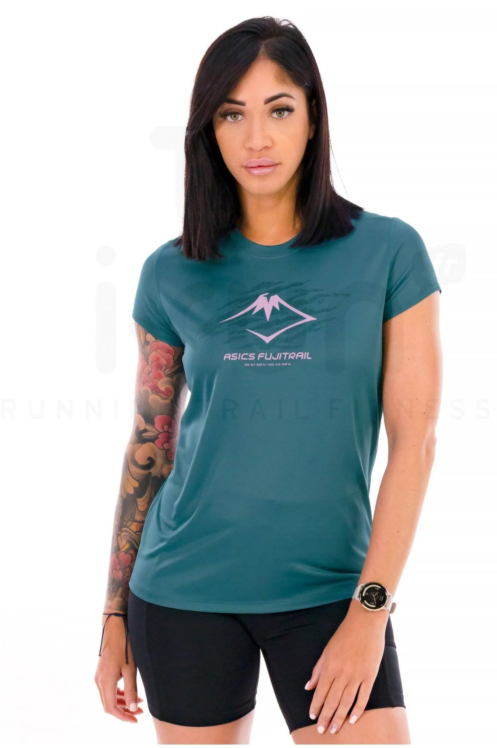 Femme Asics Manches Courtes^Fujitrail Logo femme