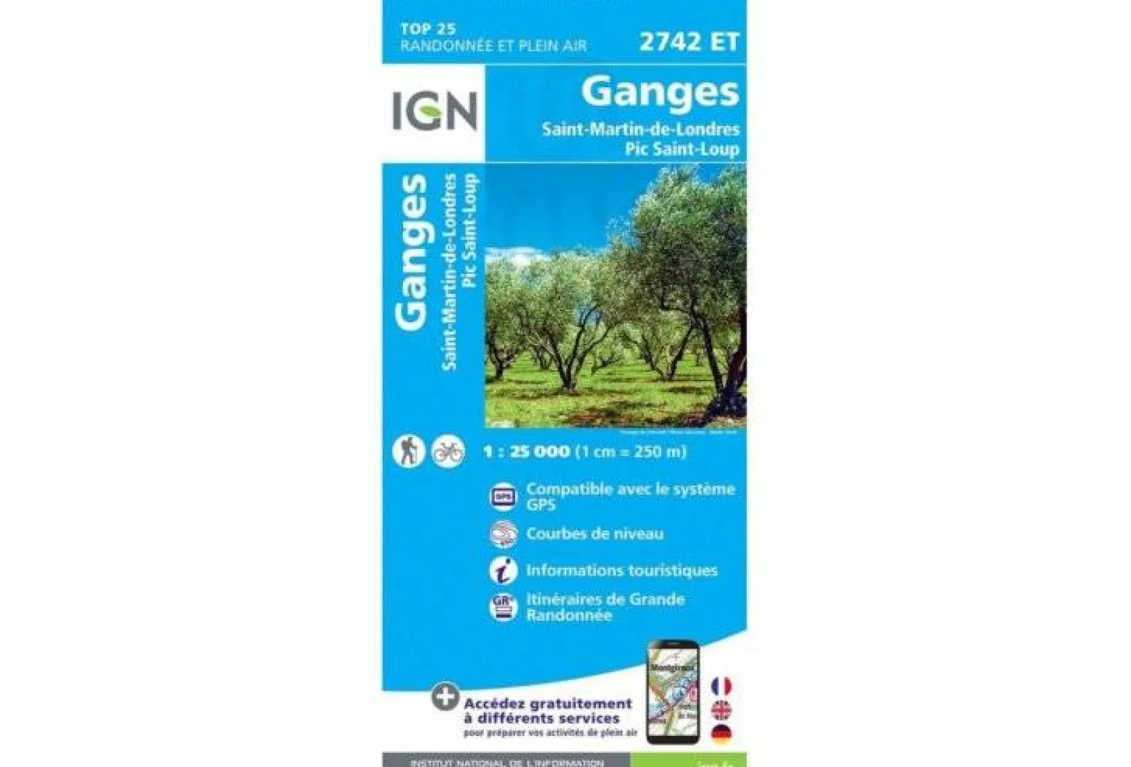 Carte IGN Cartes^Ganges 2742ET