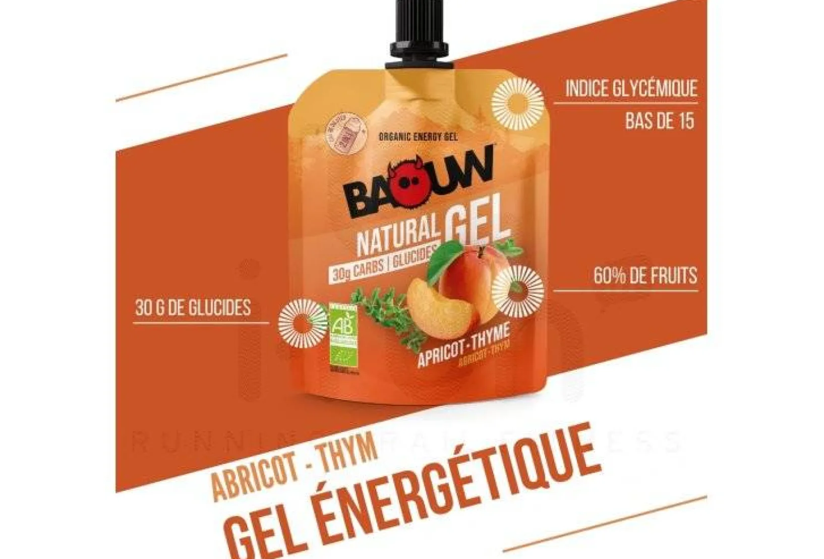 Baouw Gels^Gel naturel bio - Abricot - Thym