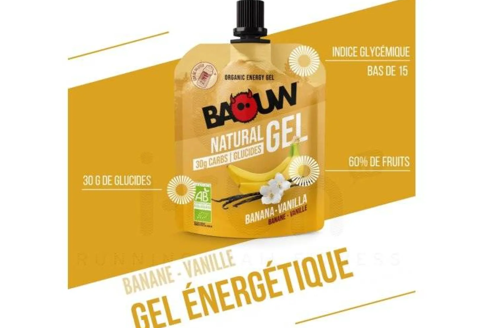 Baouw Gels^Gel naturel bio - Banane - Vanille