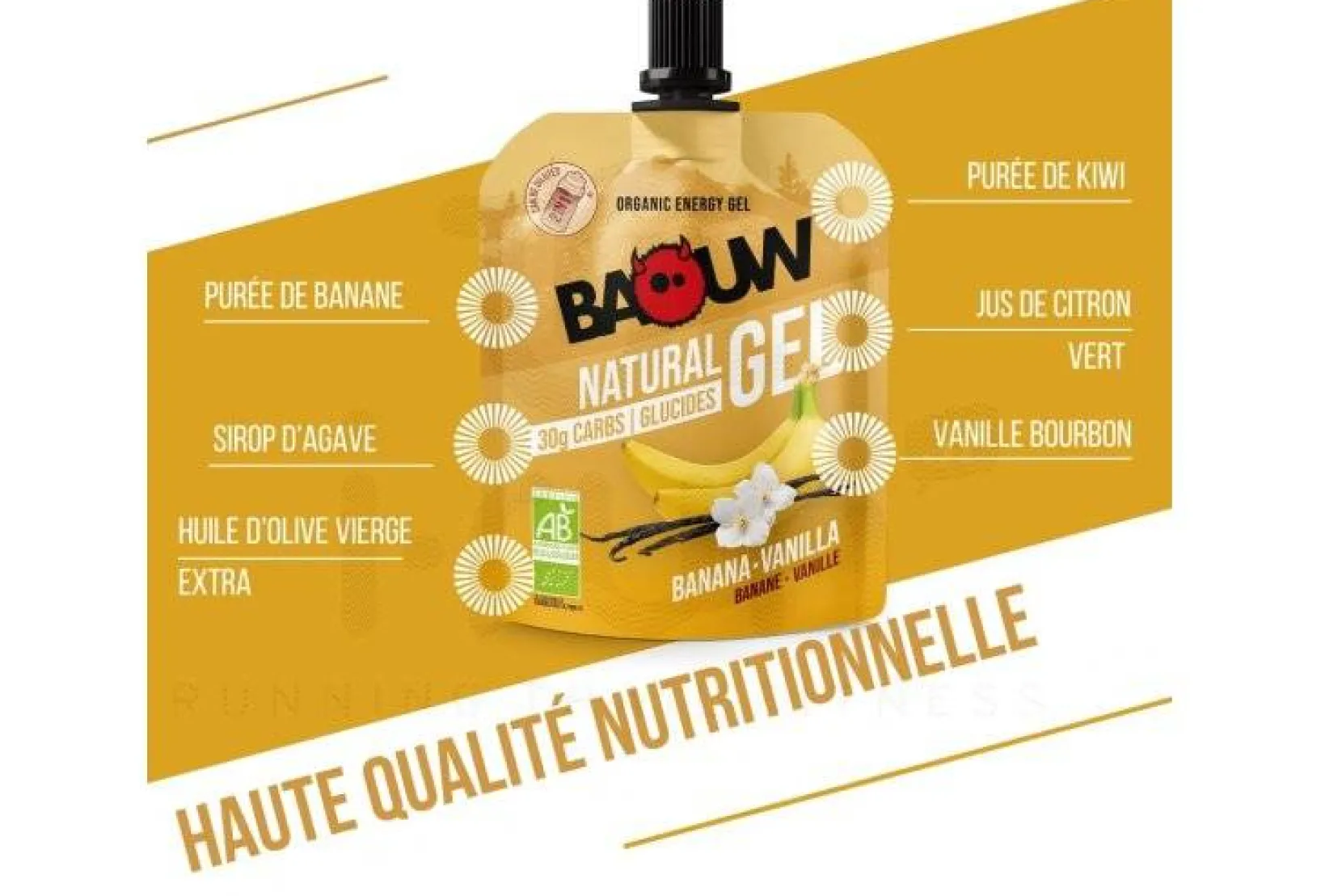 Baouw Gels^Gel naturel bio - Banane - Vanille