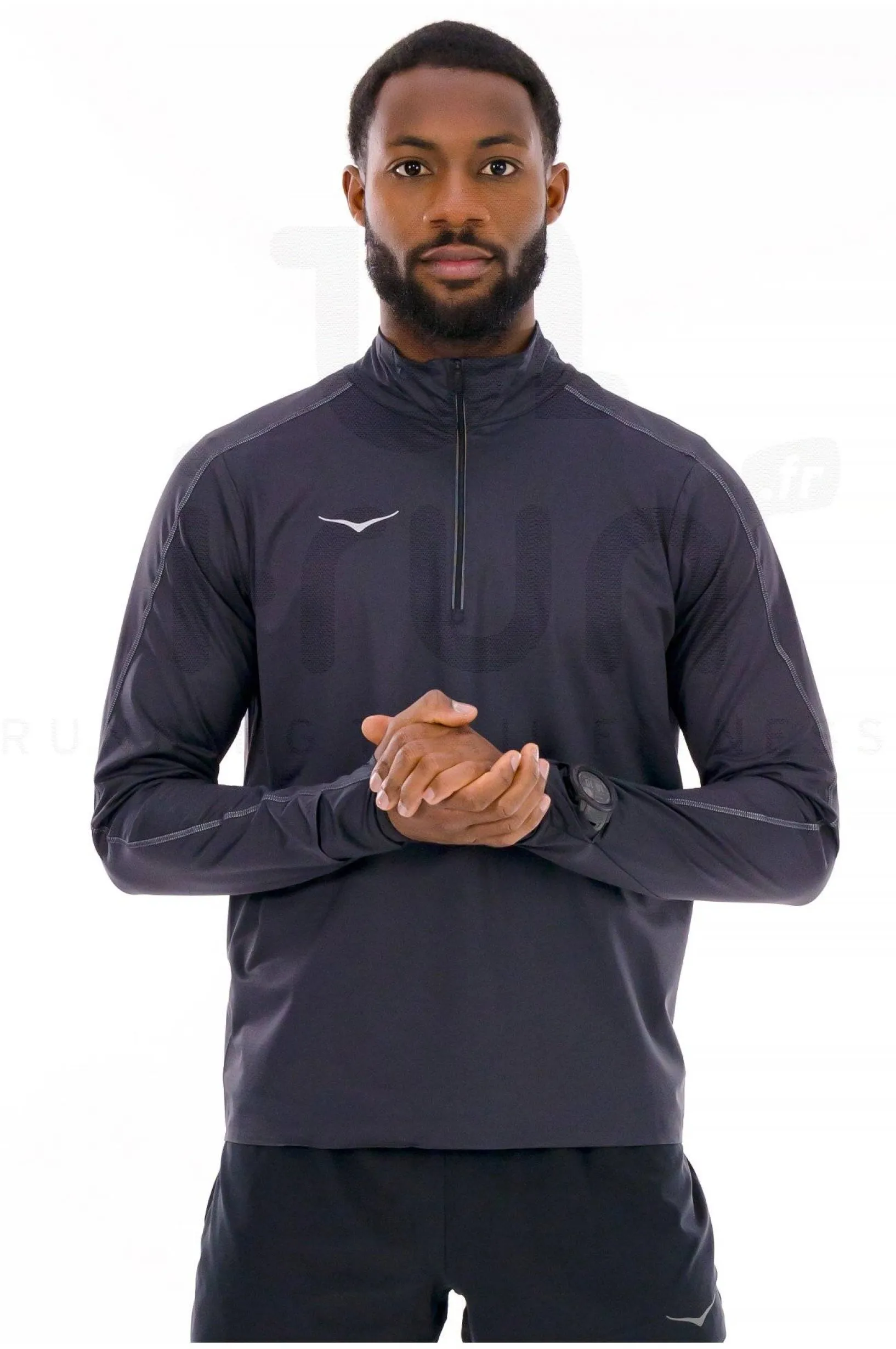 Homme Hoka One One Manches Longues^Glidetech 1/4 zip