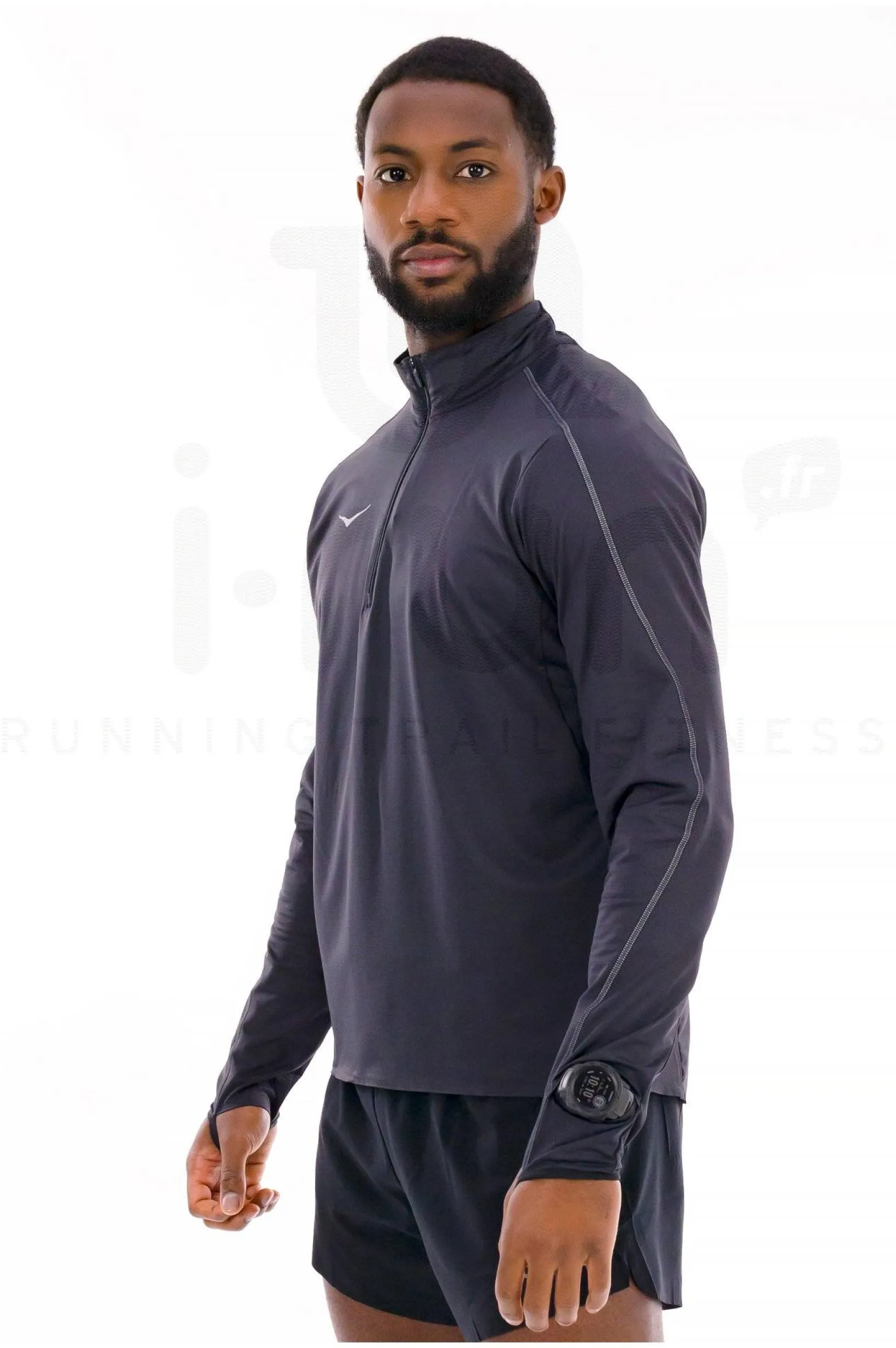 Homme Hoka One One Manches Longues^Glidetech 1/4 zip