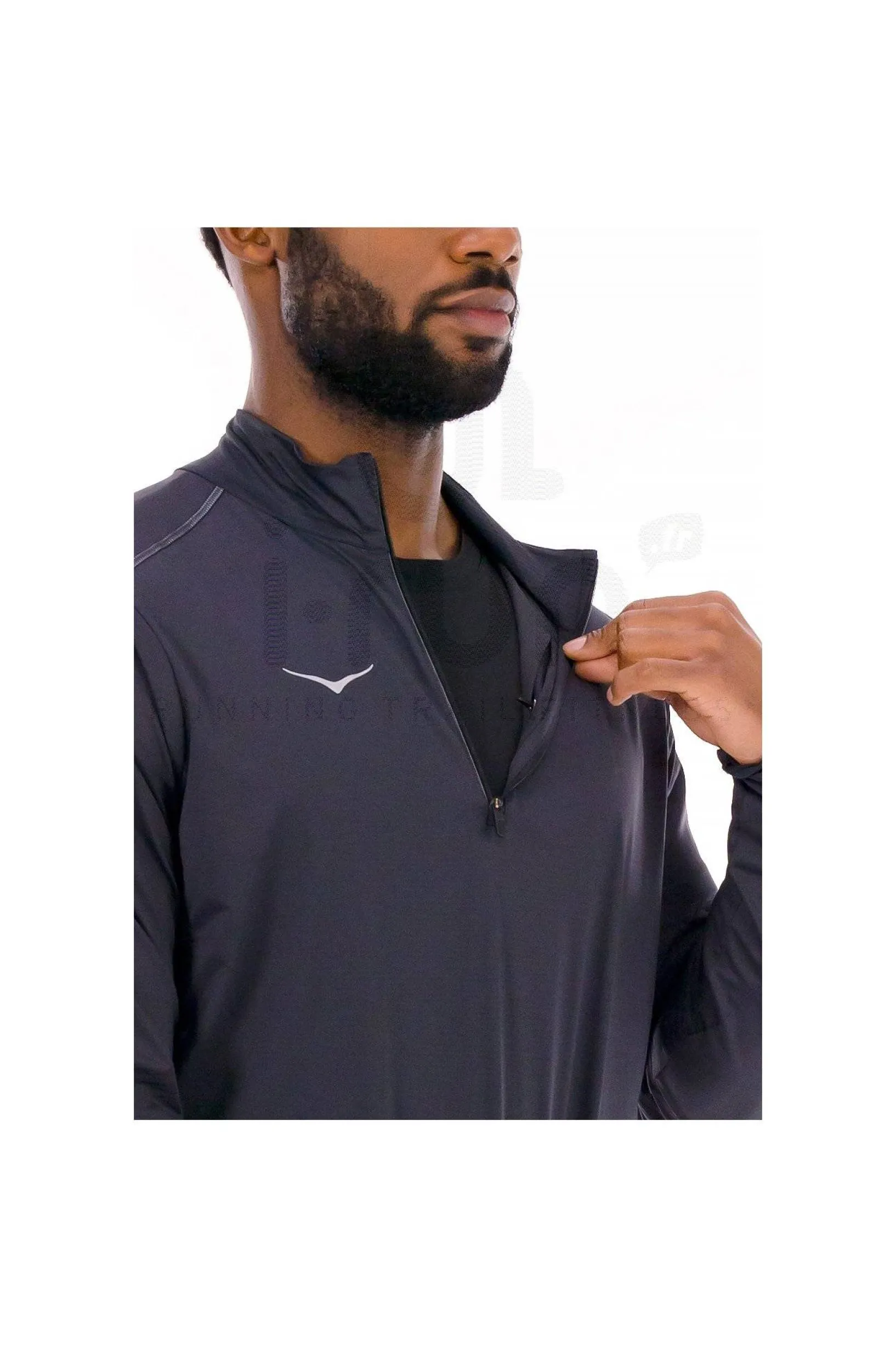 Homme Hoka One One Manches Longues^Glidetech 1/4 zip