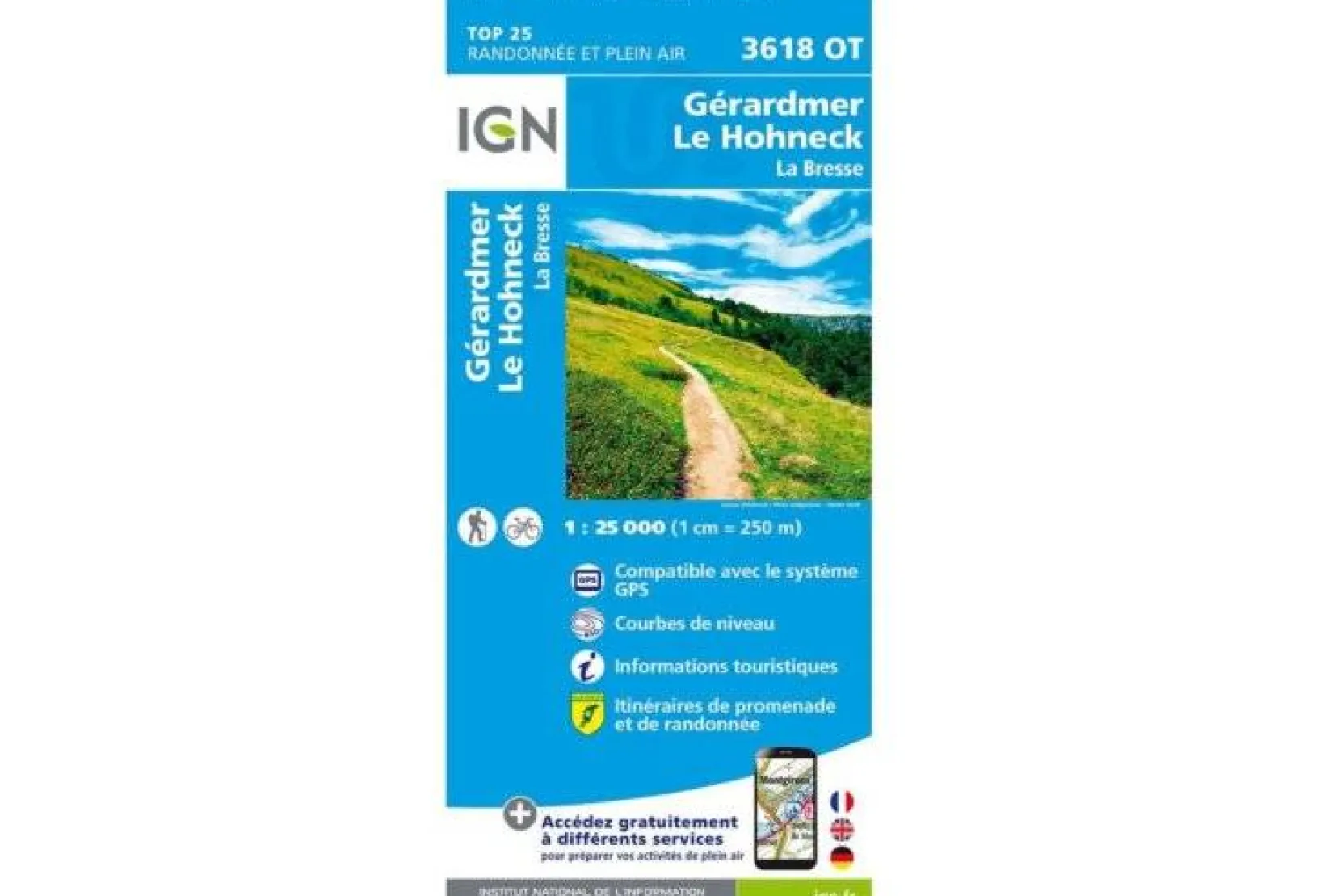 Carte IGN Cartes^Gérardmer Le Hohneck 3618OT