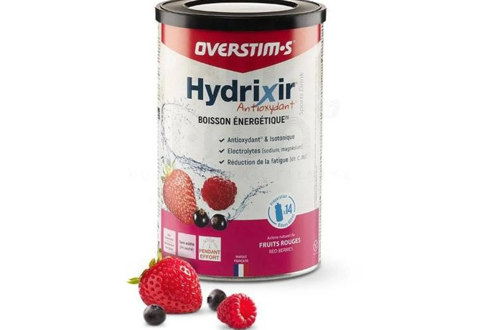 OVERSTIMS Boissons^Hydrixir 600 g - Fruits rouges