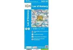 Carte IGN Cartes^Lac d'Annecy 3431OT
