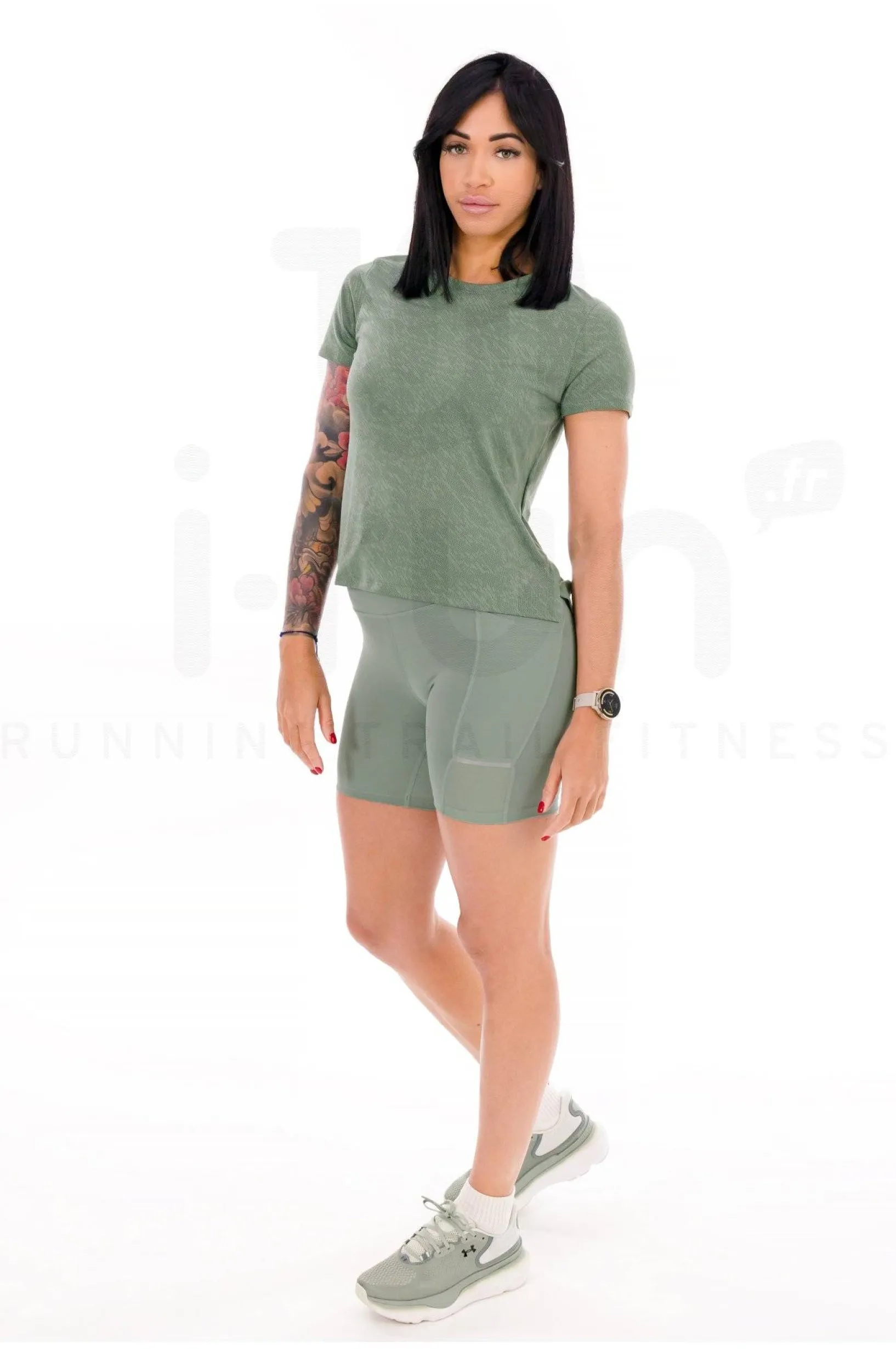 Femme Under Armour Manches Courtes^Launch Camo femme