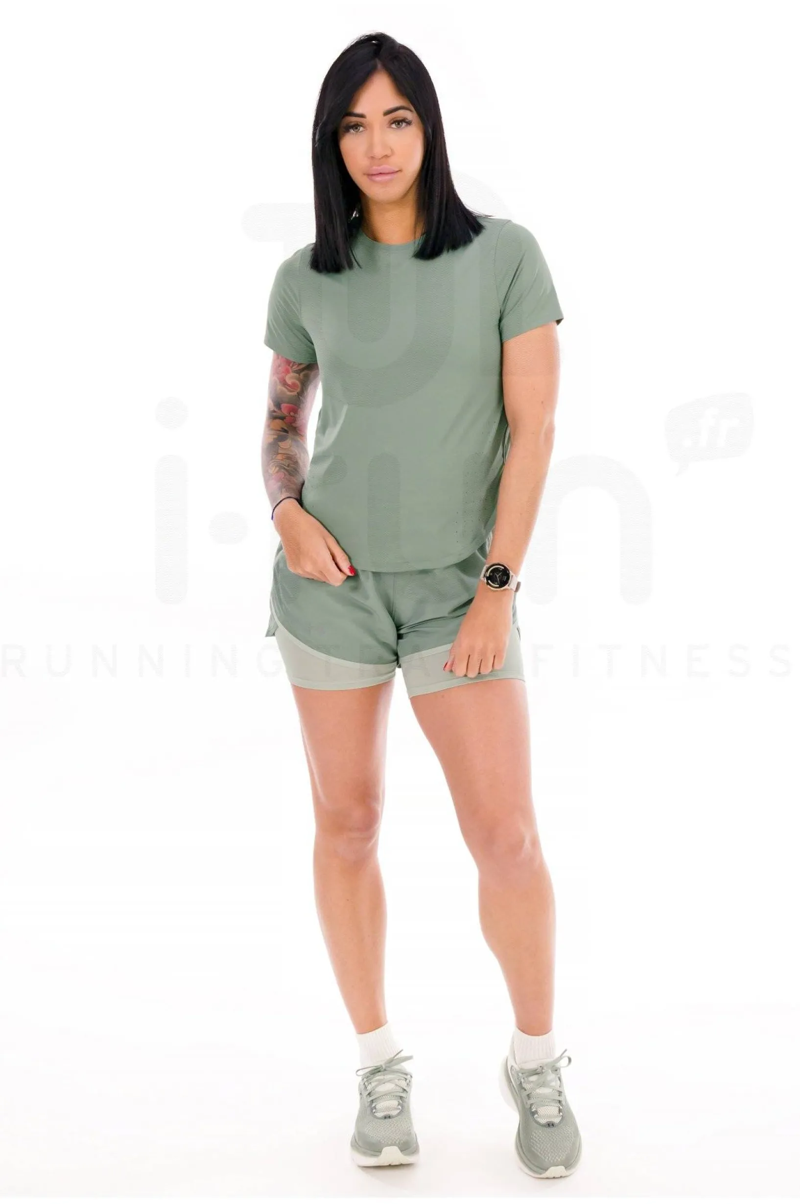 Femme Under Armour Manches Courtes^Launch Elite femme