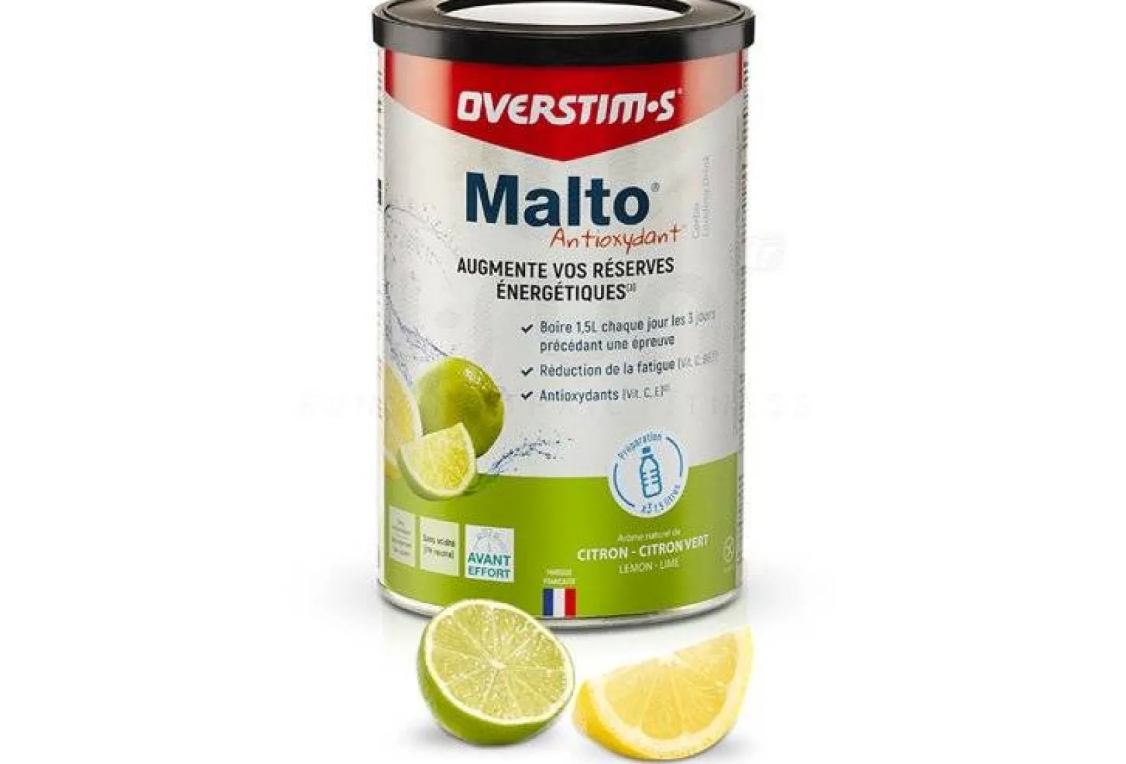 OVERSTIMS Boissons^Malto Antioxydant 450 g - Citron/citron vert
