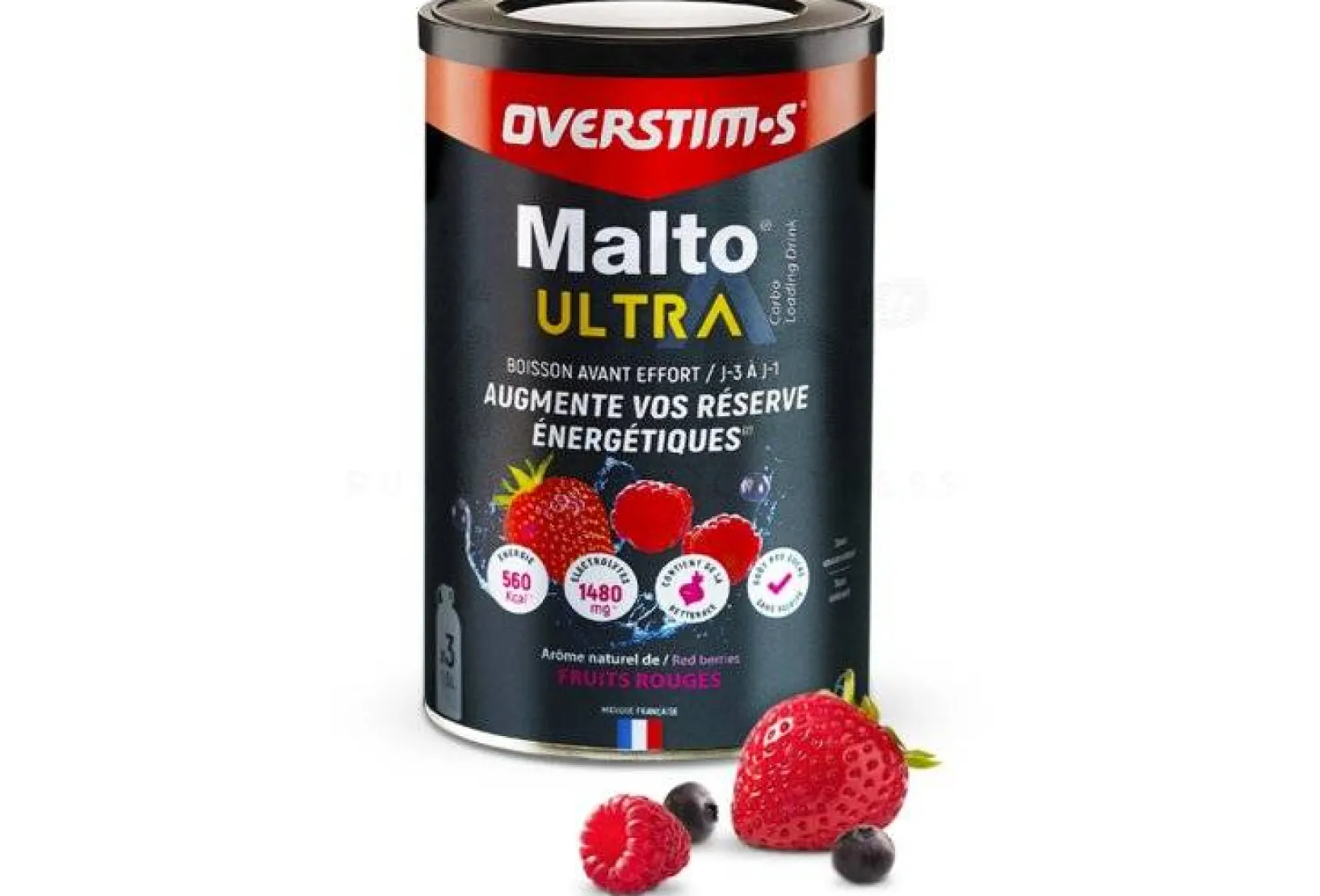 OVERSTIMS Boissons^Malto Ultra 450 g - Fruits rouges