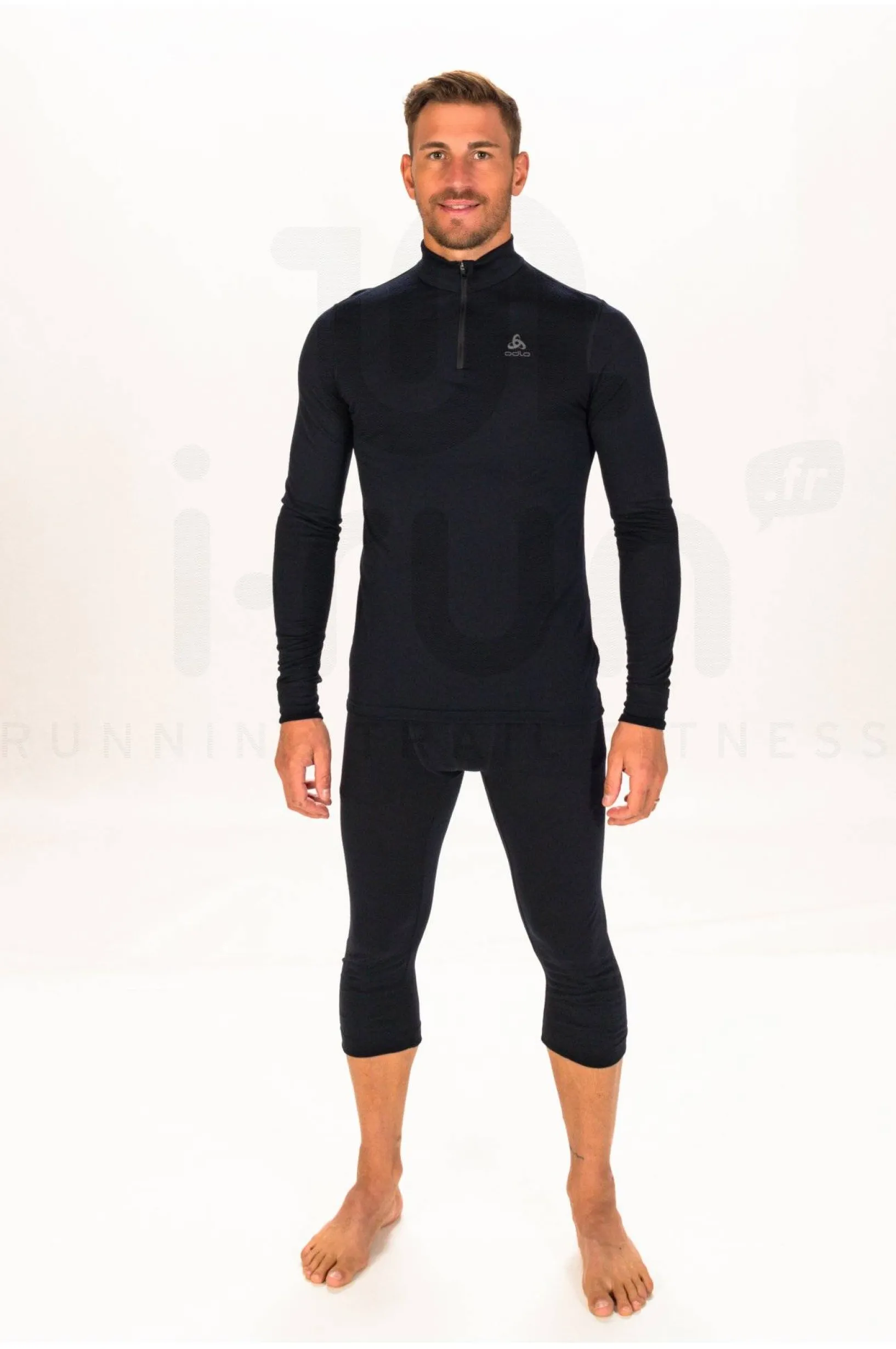 Homme Odlo Manches Longues^Merino 200 1/4 Zip