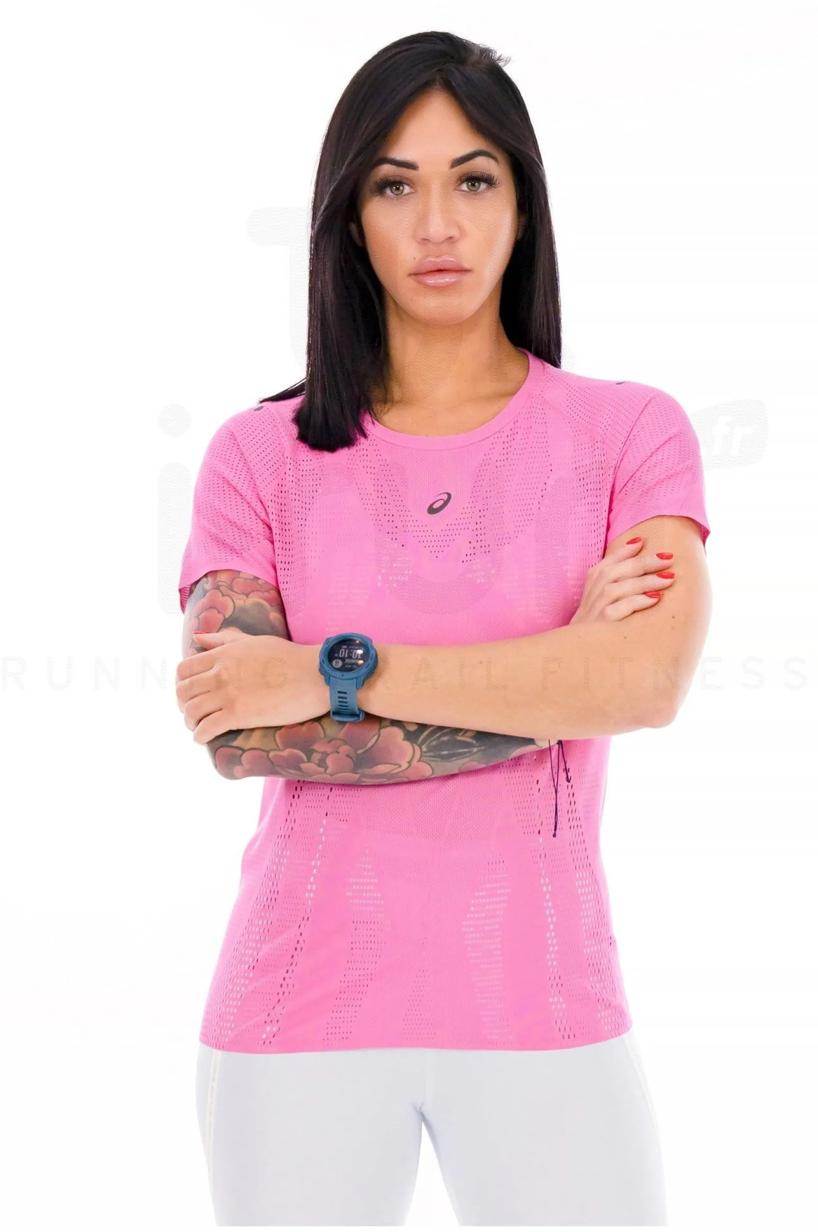 Femme Asics Manches Courtes^Metarun femme