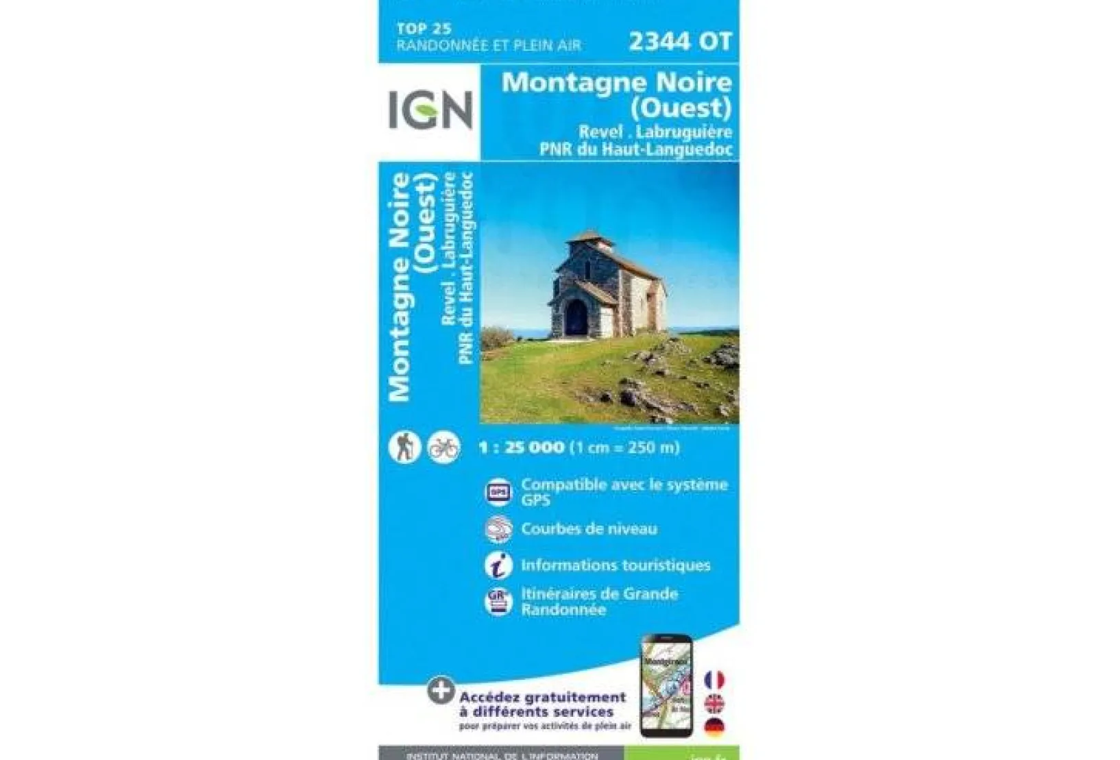 Carte IGN Cartes^Montagne Noire Ouest 2344OT