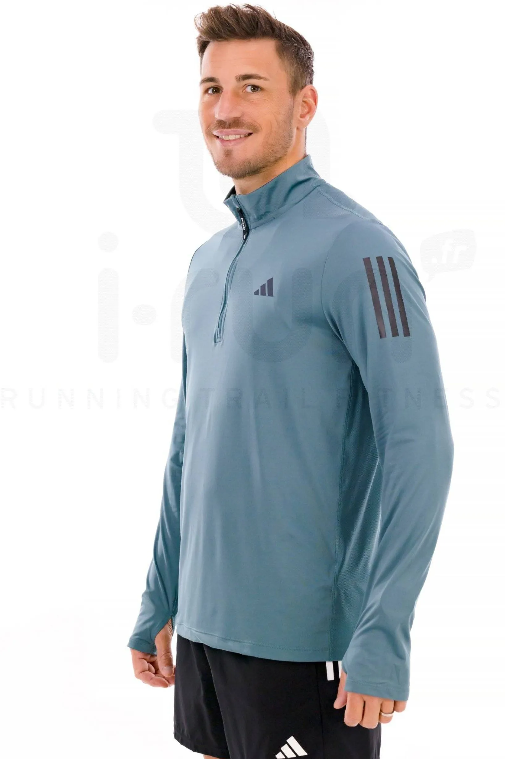 Homme adidas Manches Longues^Own The Run 1/2 zip