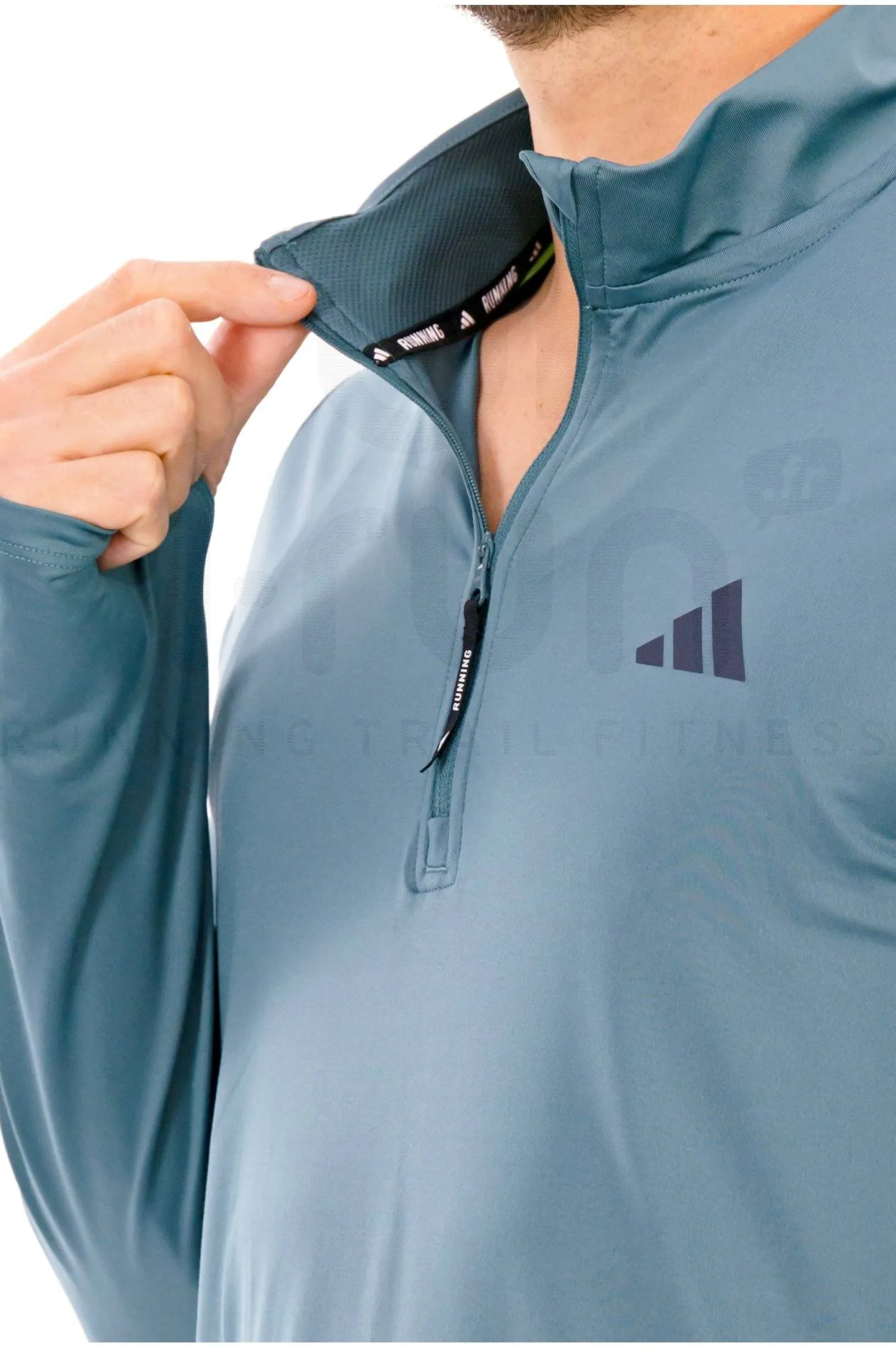Homme adidas Manches Longues^Own The Run 1/2 zip