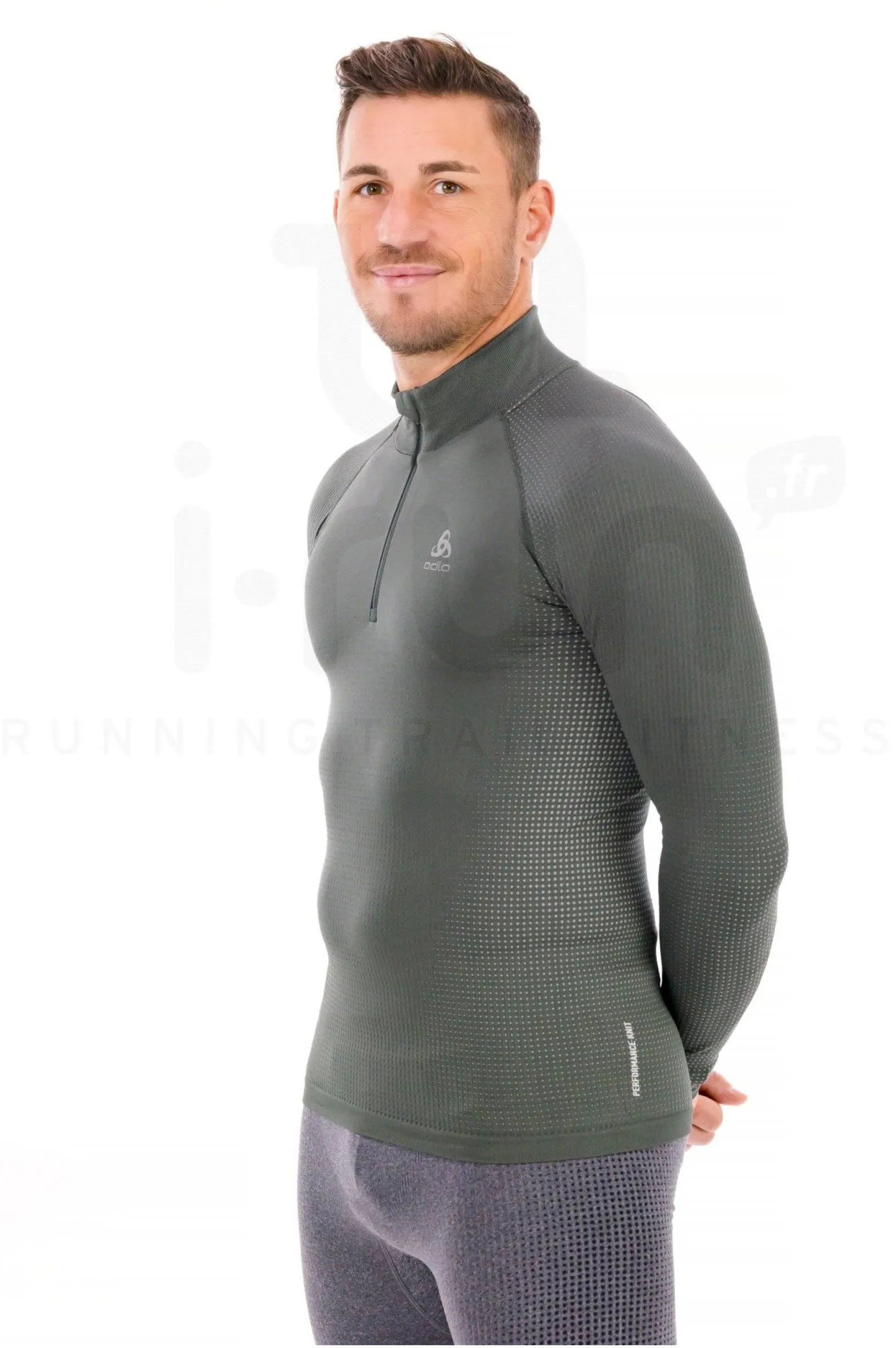 Homme Odlo Manches Longues^Performance Warm 1/2 Zip