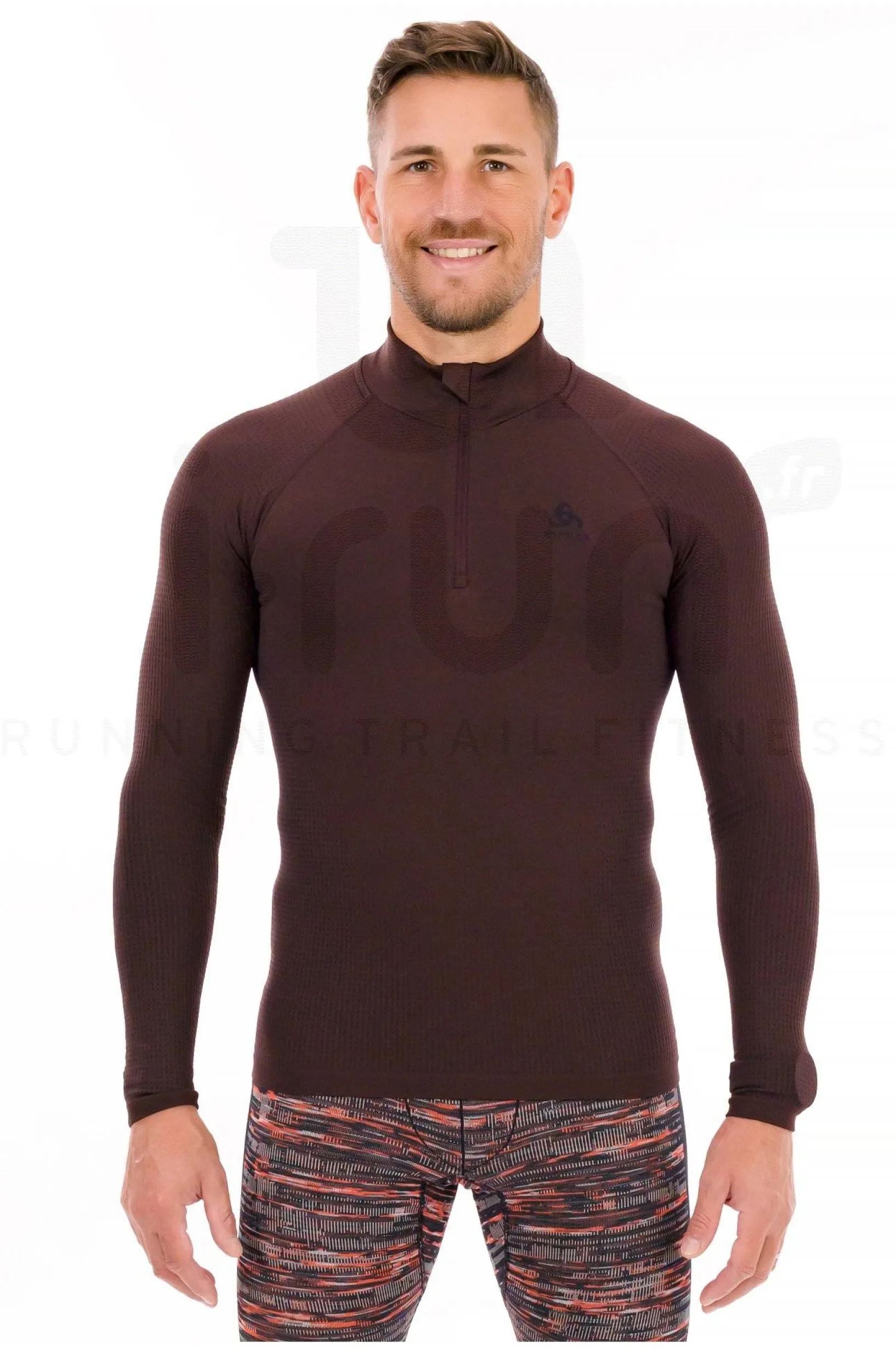 Homme Odlo Manches Longues^Performance Warm 1/2 Zip