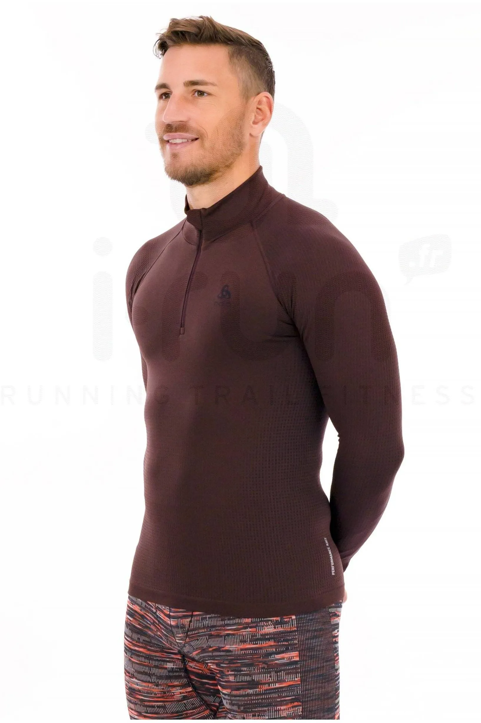 Homme Odlo Manches Longues^Performance Warm 1/2 Zip