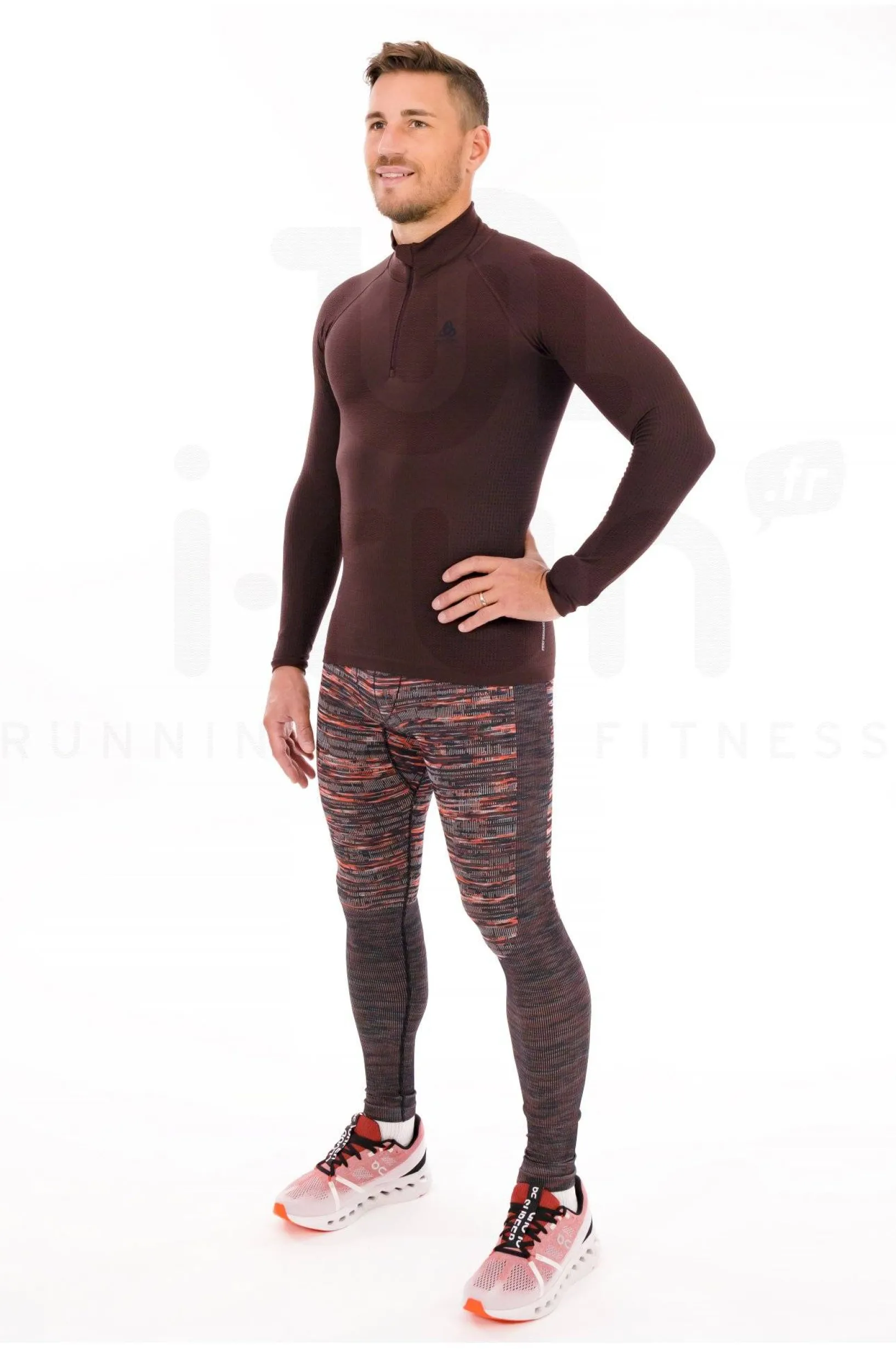 Homme Odlo Manches Longues^Performance Warm 1/2 Zip