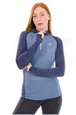 Femme Odlo Manches Longues^Performance Wool 150 1/2 Zip femme