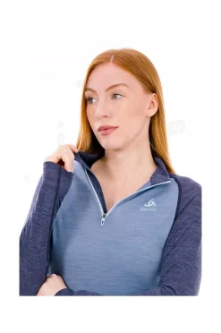 Femme Odlo Manches Longues^Performance Wool 150 1/2 Zip femme