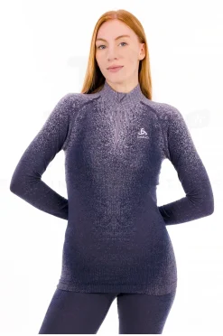 Femme Odlo Manches Longues^POW Blackcomb 1/2 Zip femme