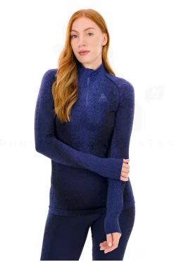 Femme Odlo Manches Longues^POW Blackcomb 1/2 Zip femme
