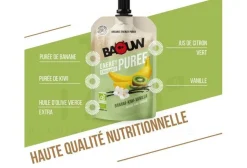 Baouw Gels^Purée nutritionnelle bio - Banane - Kiwi - Vanille