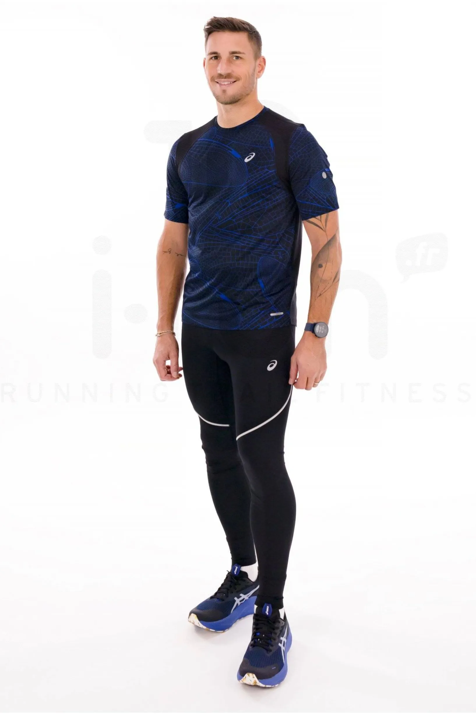 Homme Asics Manches Courtes^Road Lite-Show