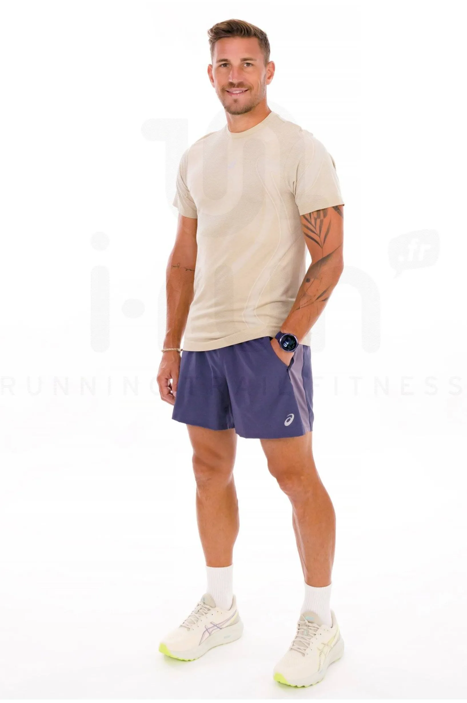 Homme Asics Manches Courtes^Road Seamless