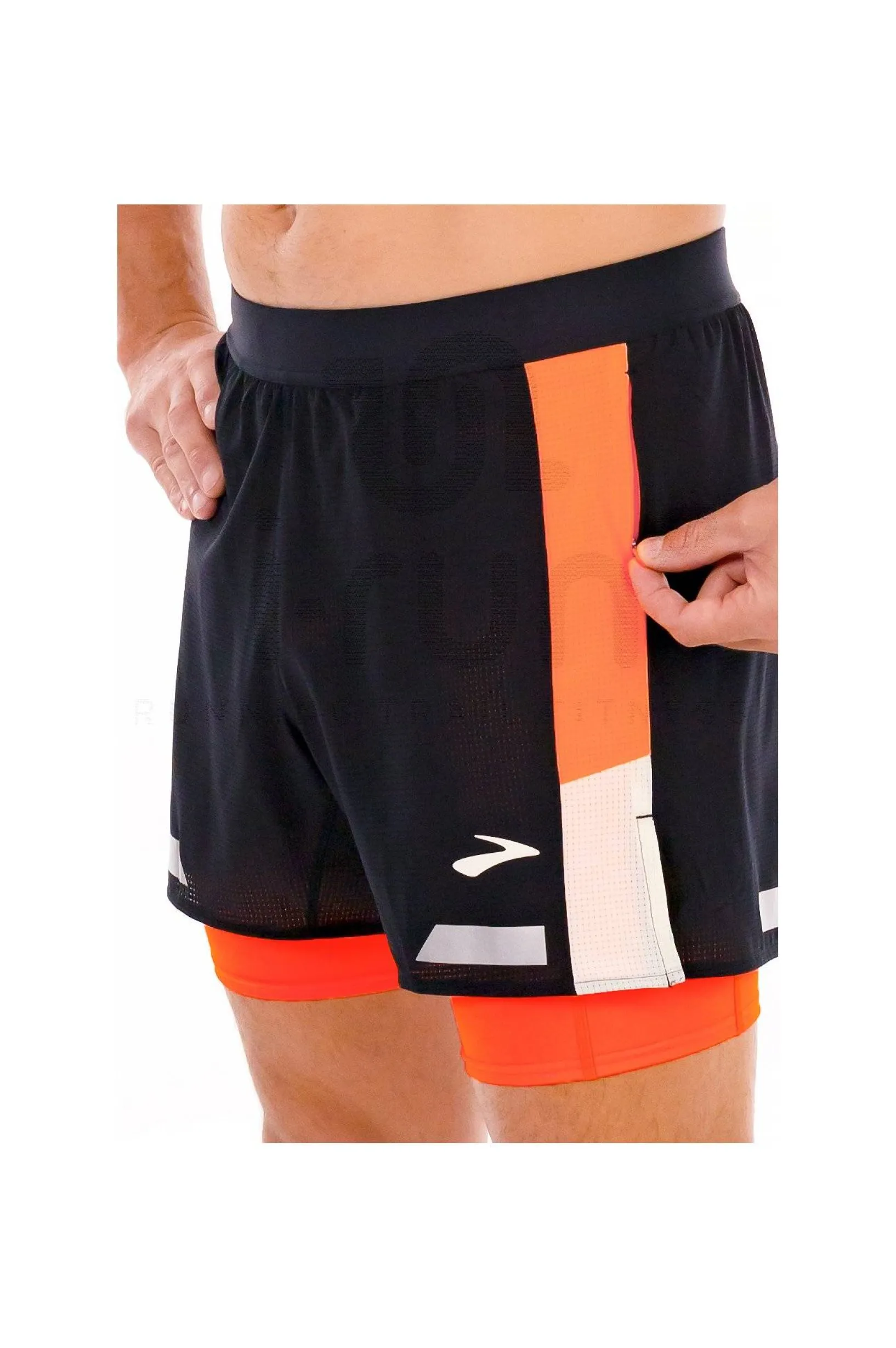 Homme Brooks Shorts / Cuissards^Run Visible 2 en 1 2.0
