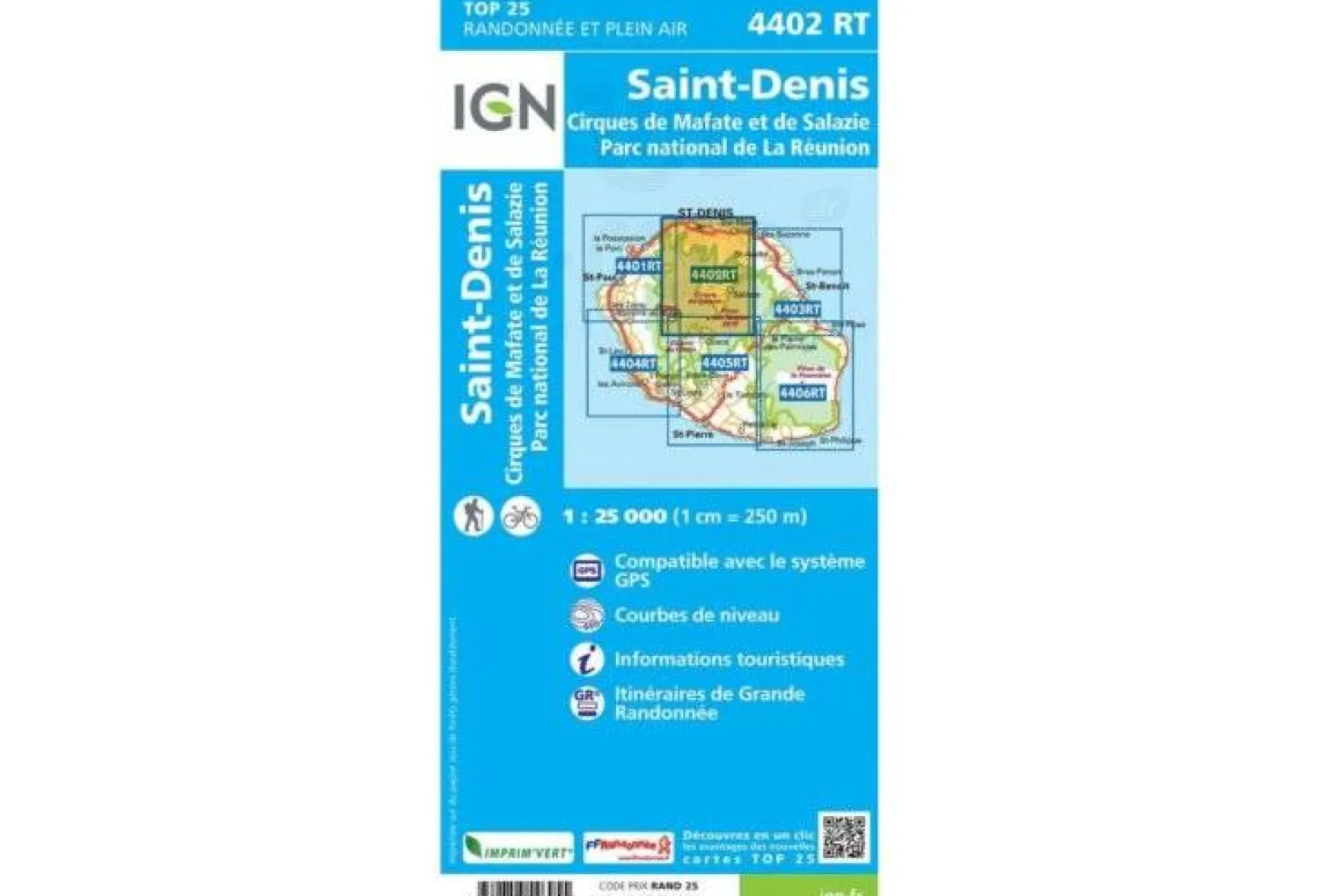Carte IGN Cartes^Saint-Denis 4402RT