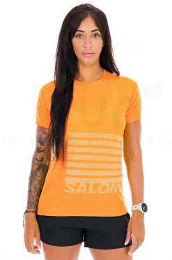 Femme Salomon Manches Courtes^Sense Aero GFX femme