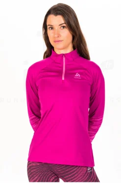 Femme Odlo Manches Longues^Sesvenna Graphic 1/2 Zip femme